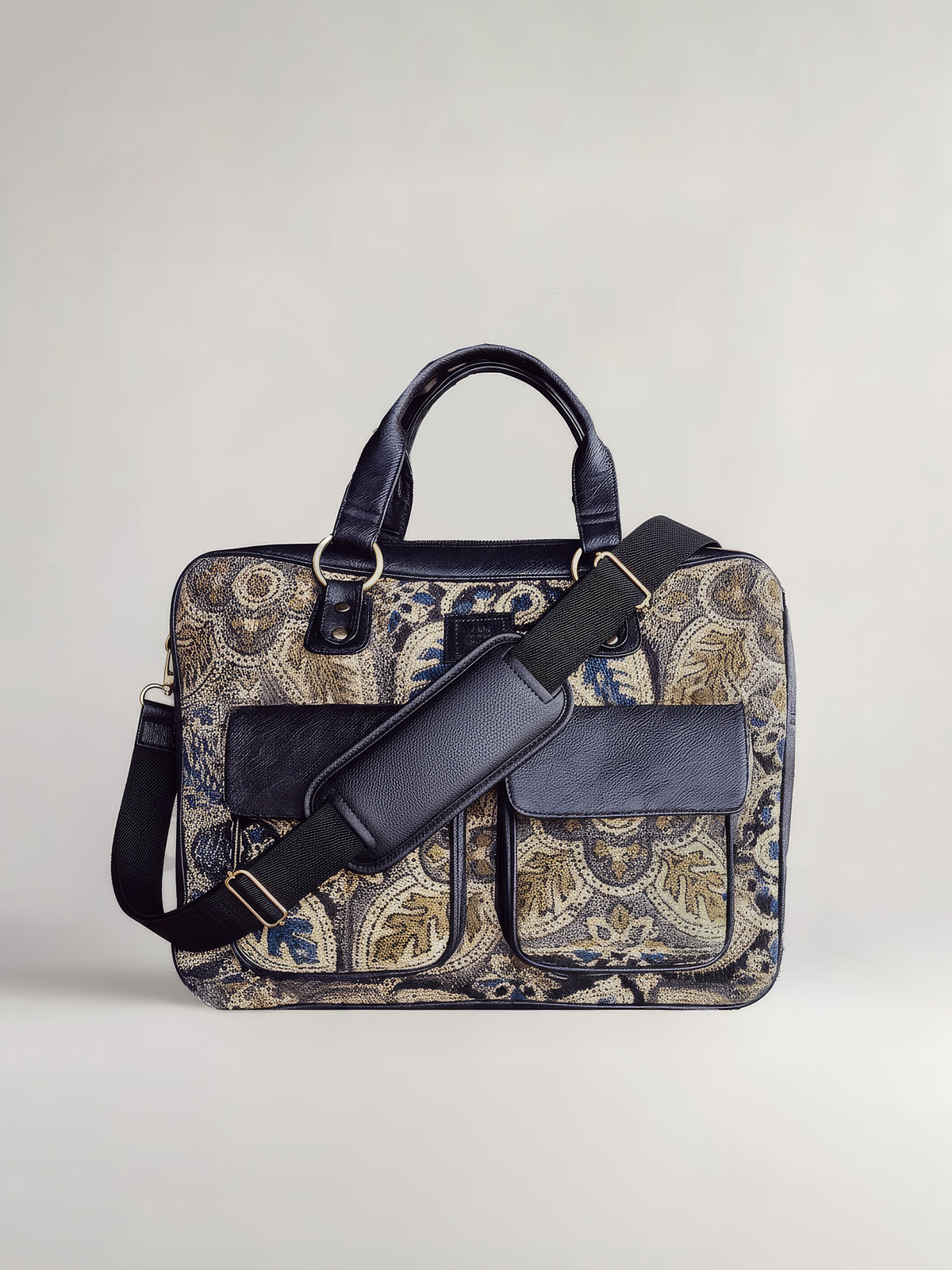 The Kalamkari Laptop Traveller - Black