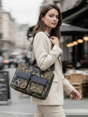 The Kalamkari Laptop Traveller - Black