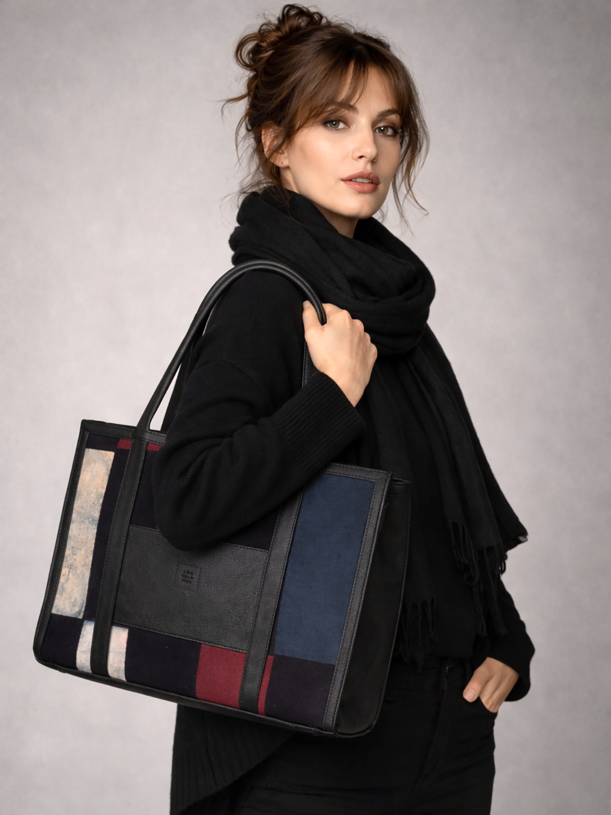 The Urban Ajrakh Tote Black