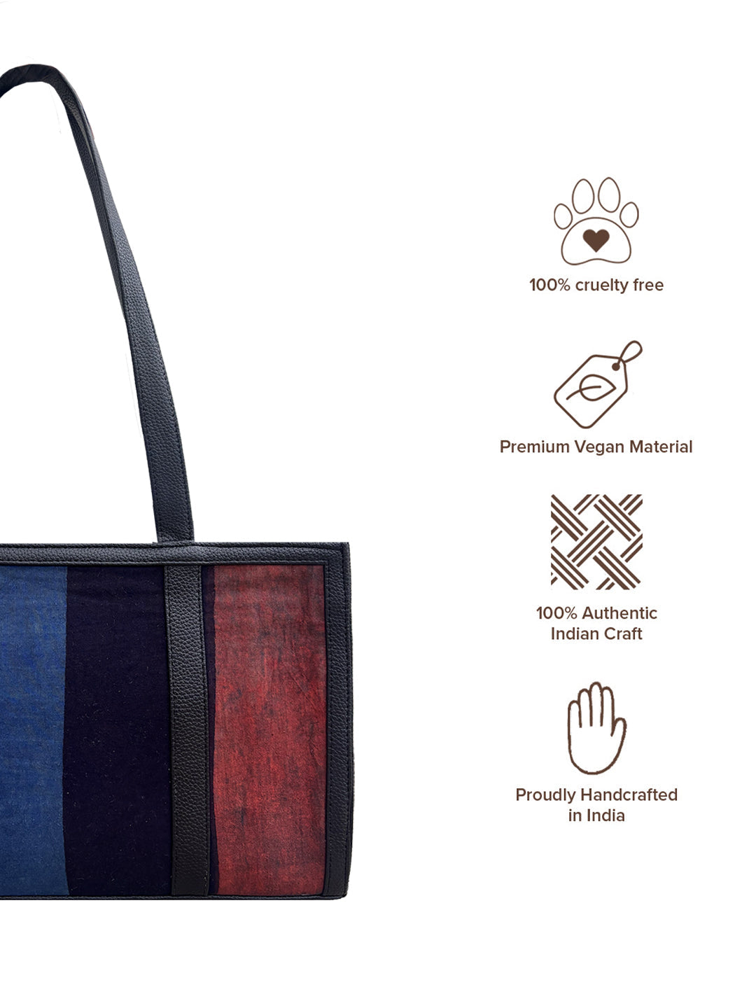 The Urban Ajrakh Tote - Mini - Black