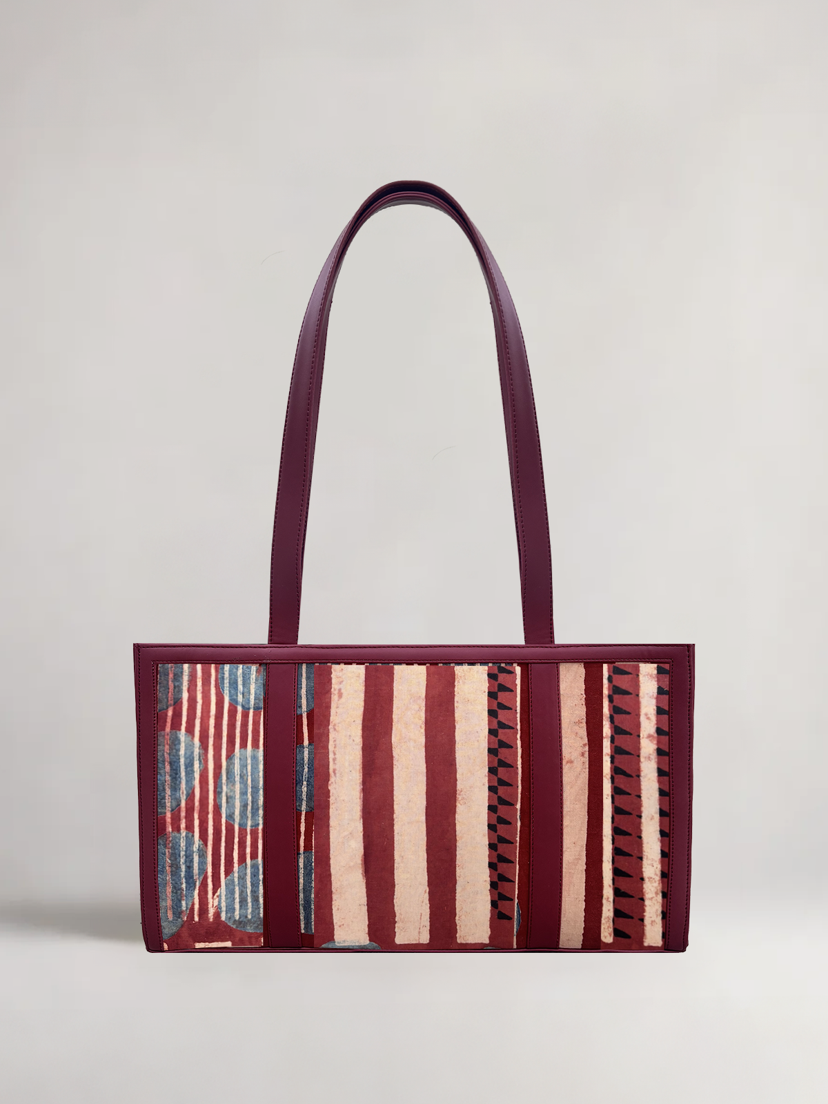 The Urban Ajrakh Tote - Mini - Maroon