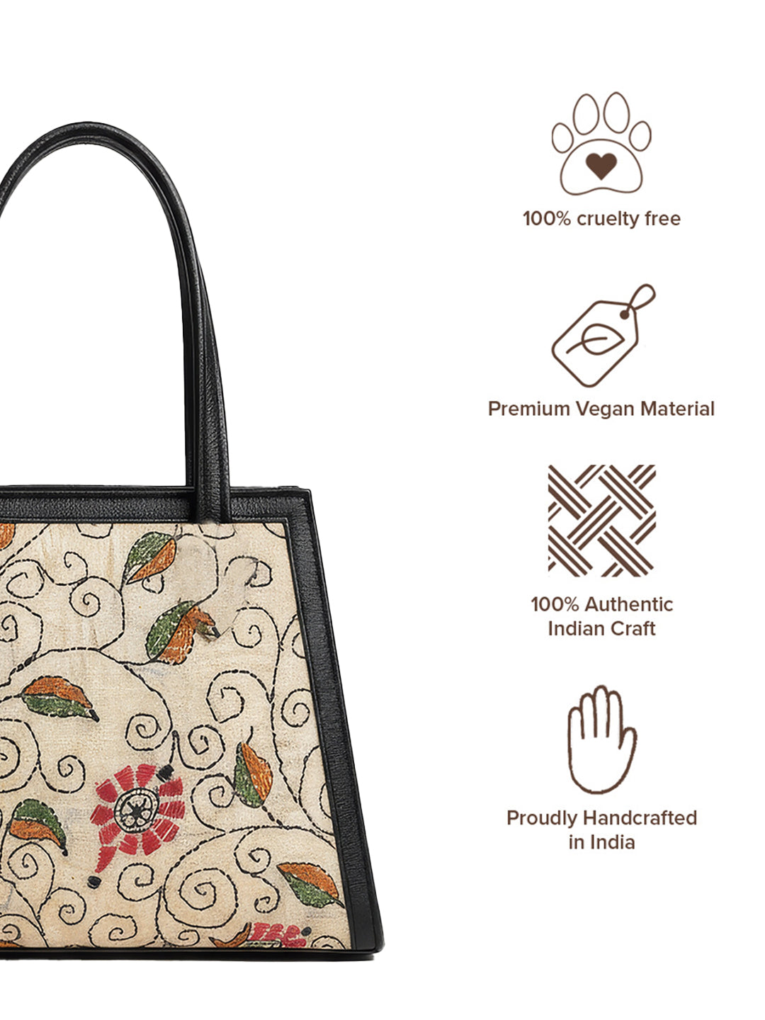 Kantha Festive Bag - Black