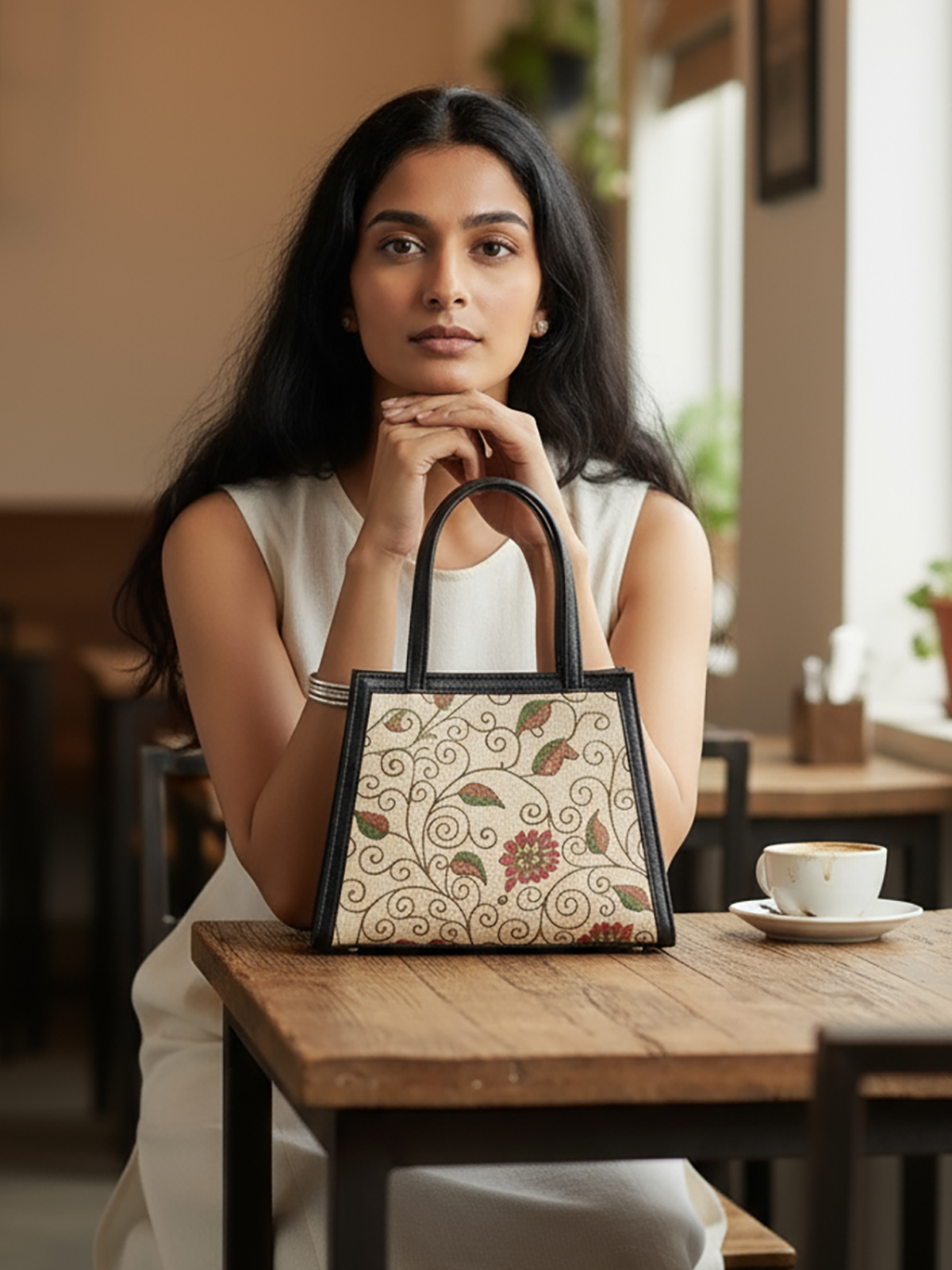 Kantha Festive Bag - Black