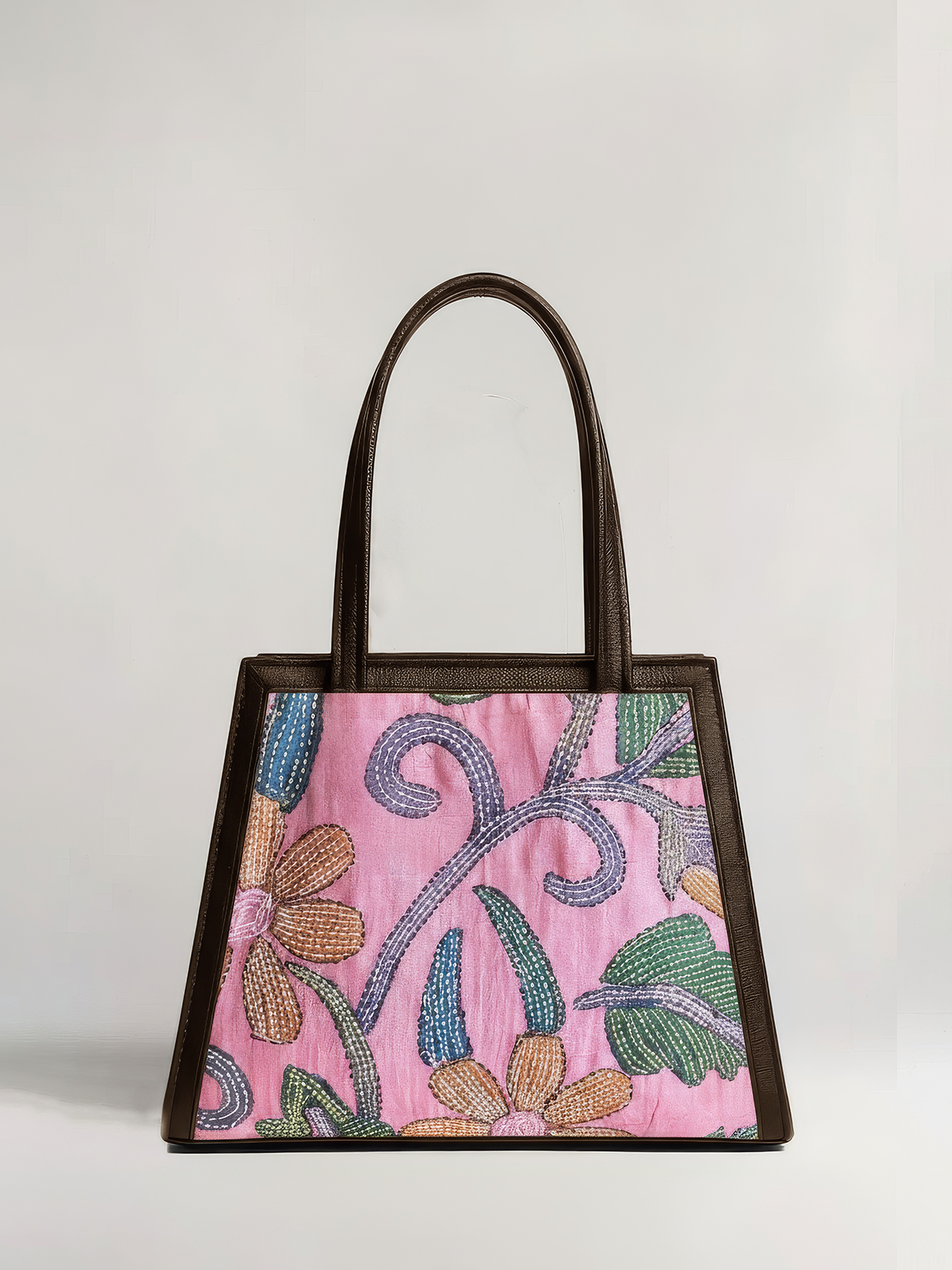 Kantha Festive Bag - Brown