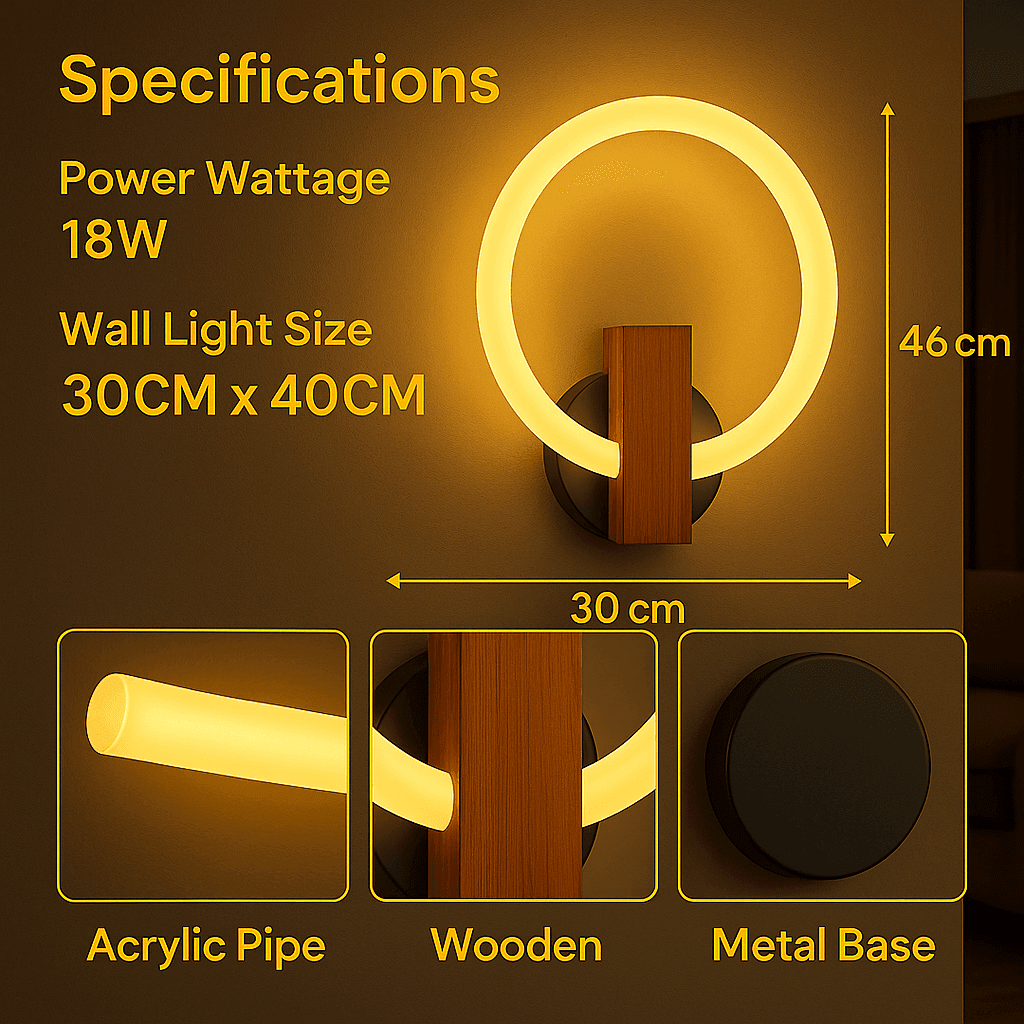 Lunaris Halo Wall Light - 18Watt