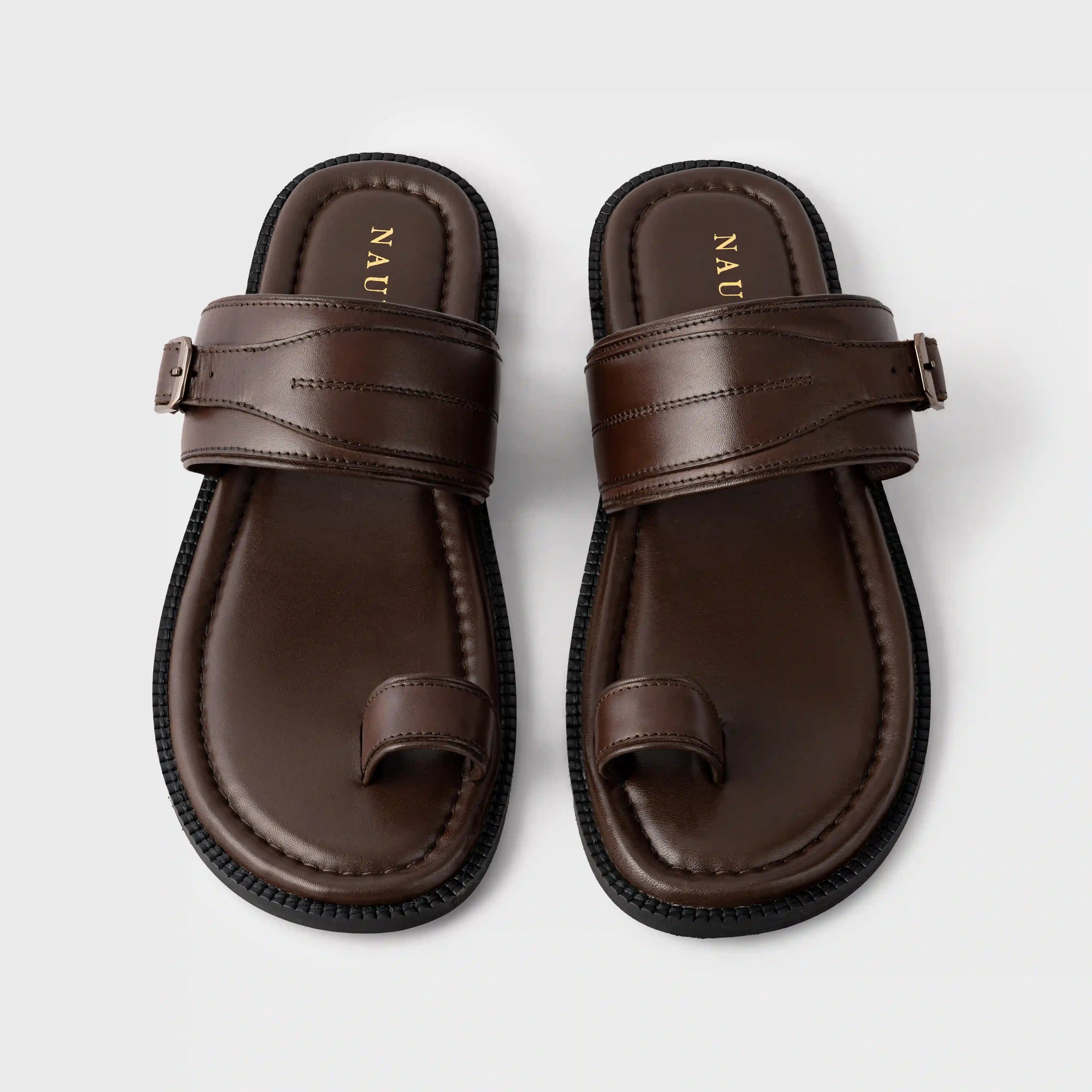 Naal Slippers | Choco Brown Leather