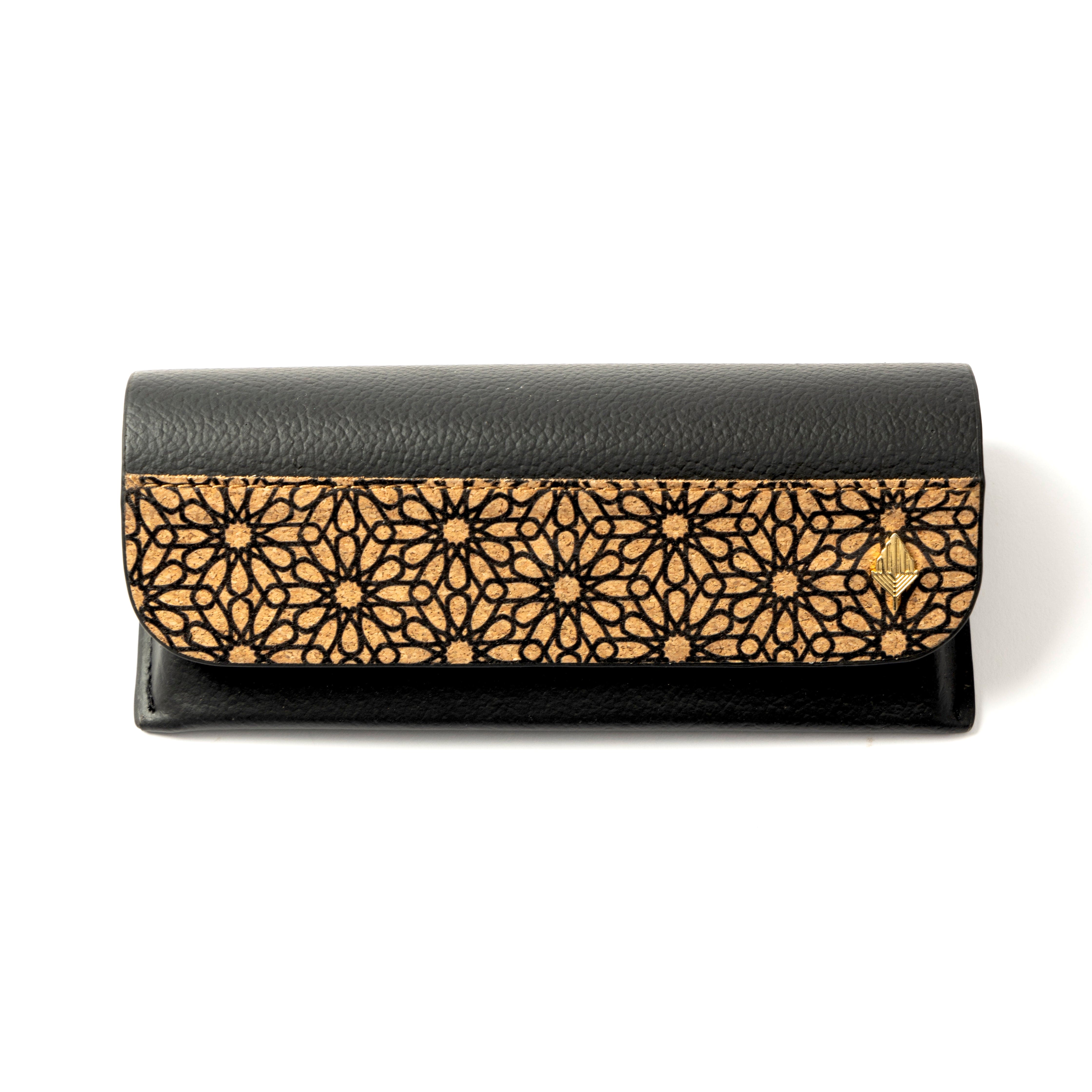 Handcrafted, Vegan Plant  Leather Eyewear Case - Black
