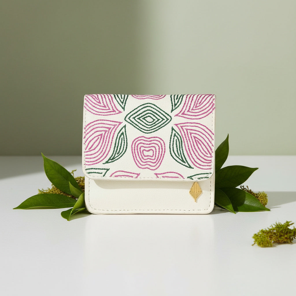 Lana Vegan Leather Card Holder – White