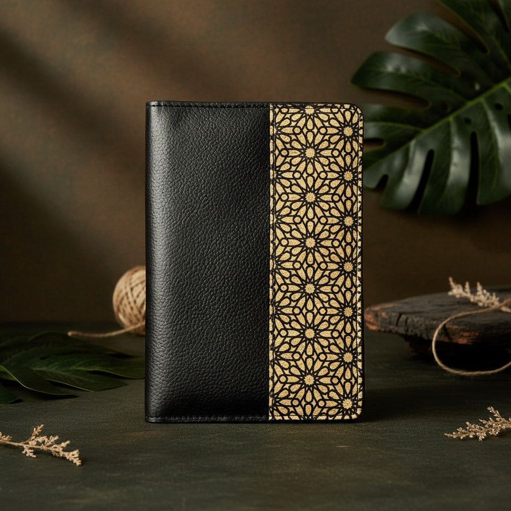 Plant Leather Passport Holder – Black