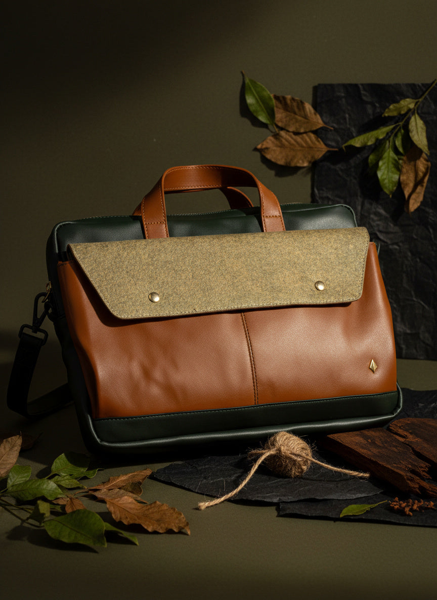 Willow Vegan Leather Laptop Sleeve – Tan