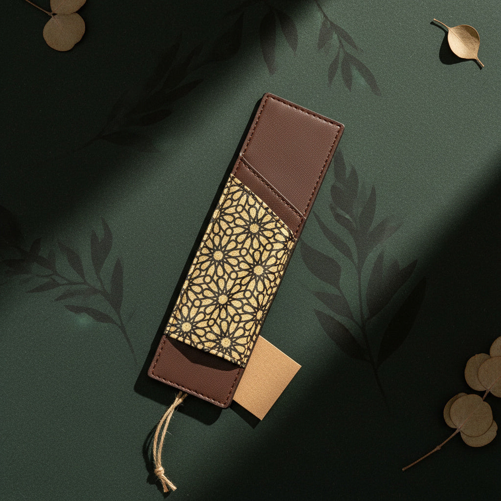 Plant Leather Pen Holder – Maroon