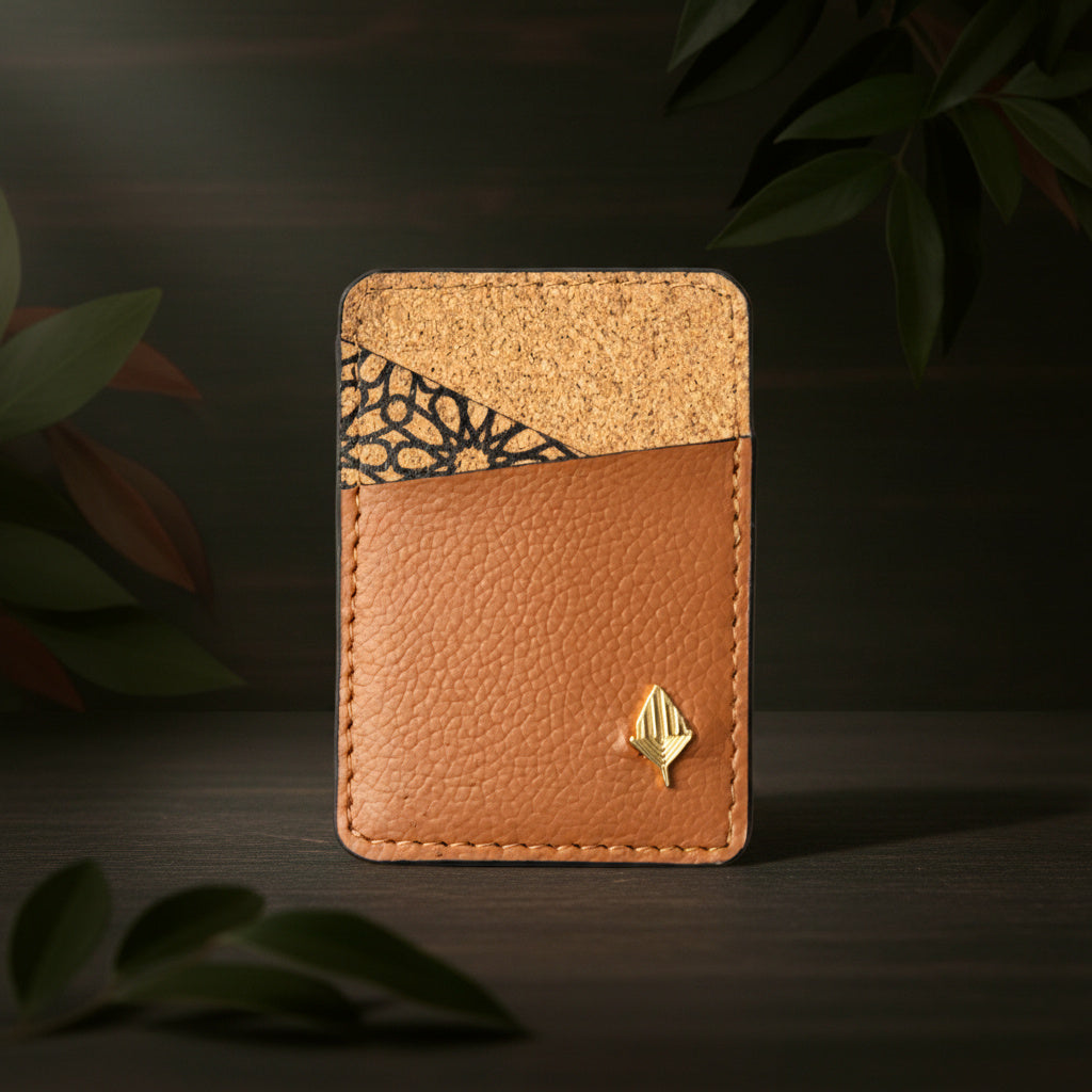 Theo – Tawny Brown Plant Leather Card Holder