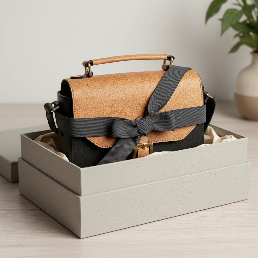 Juniper – Black Vegan Leather Sling Bag