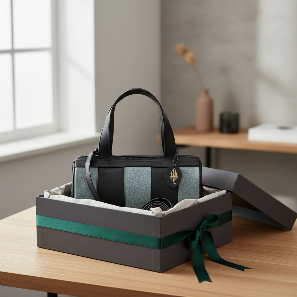 Chloris Vegan Leather Bowler Bag