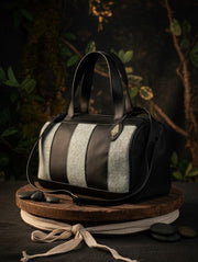 Chloris Vegan Leather Bowler Bag