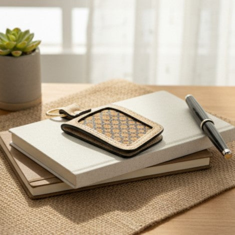 Handcrafted Vegan Leather Key Chain - Almond