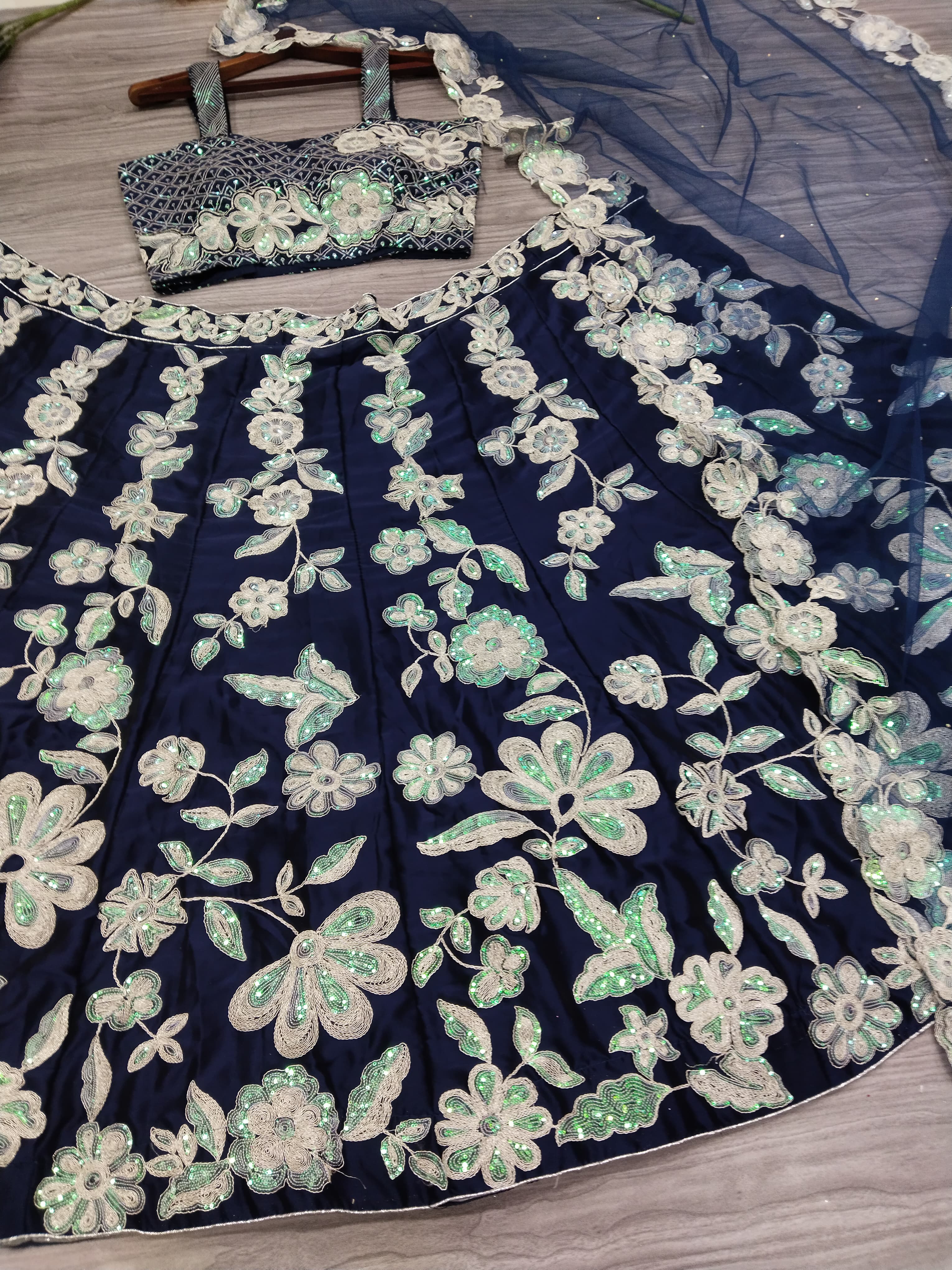 Beautiful Most Trending Party Wear Lehenga Choli With Thread Embroidery