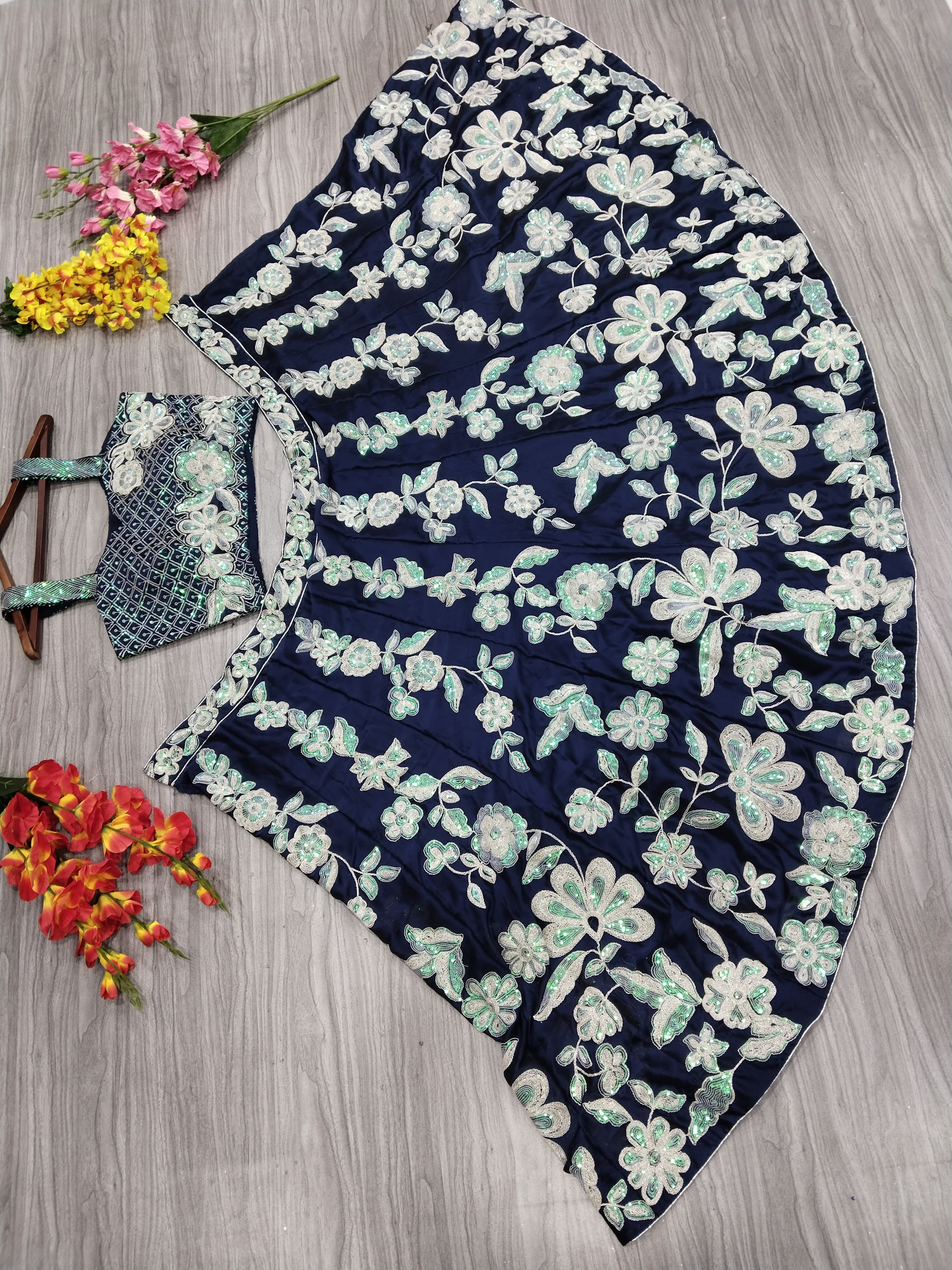 Beautiful Most Trending Party Wear Lehenga Choli With Thread Embroidery