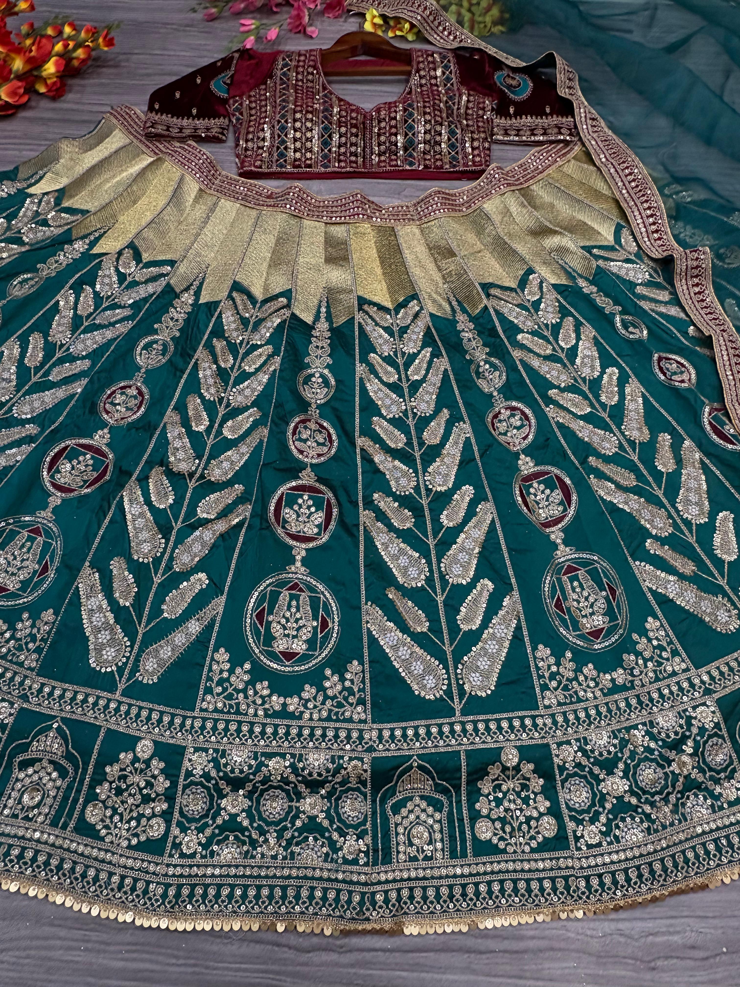 Designer Party Wear Lehenga Choli With Beautiful Thread Work