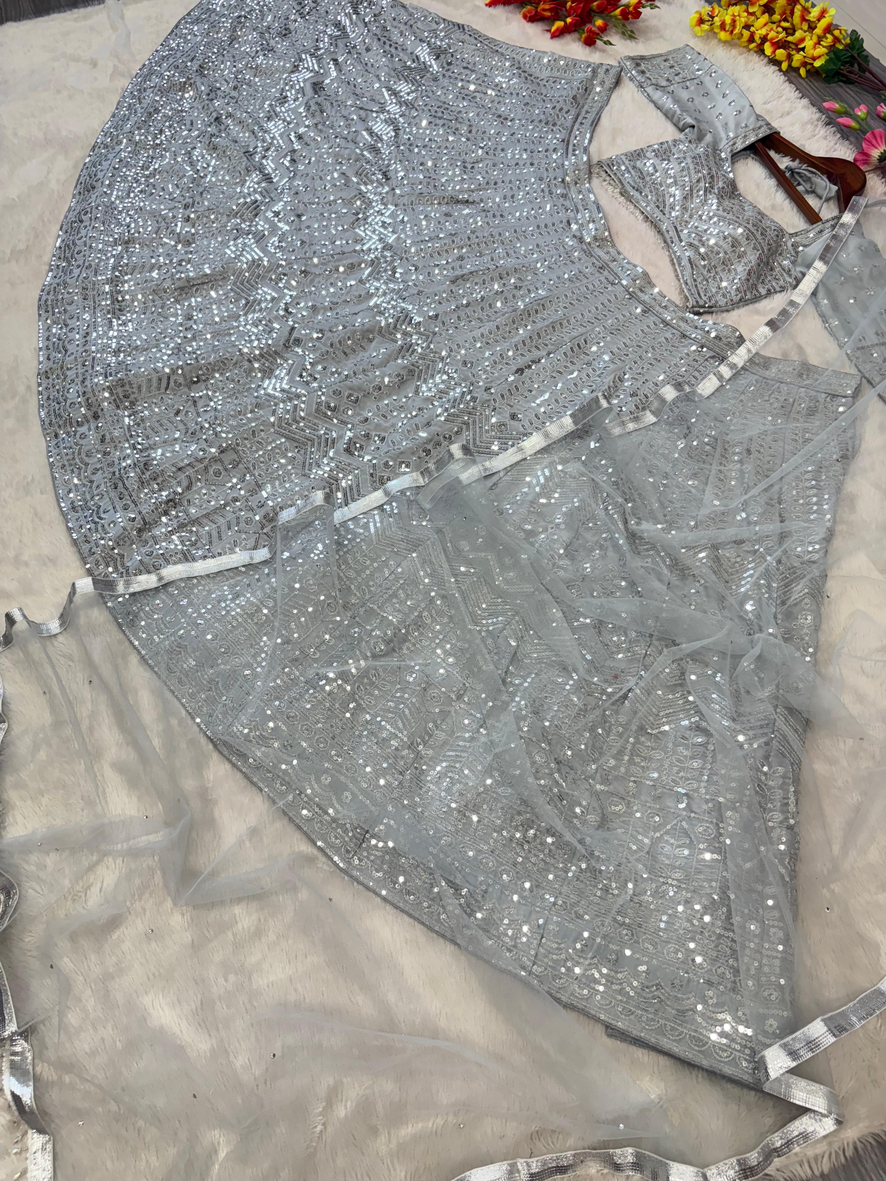 Beautiful Most Trending Lehenga Choli  With Beautiful Embroidery