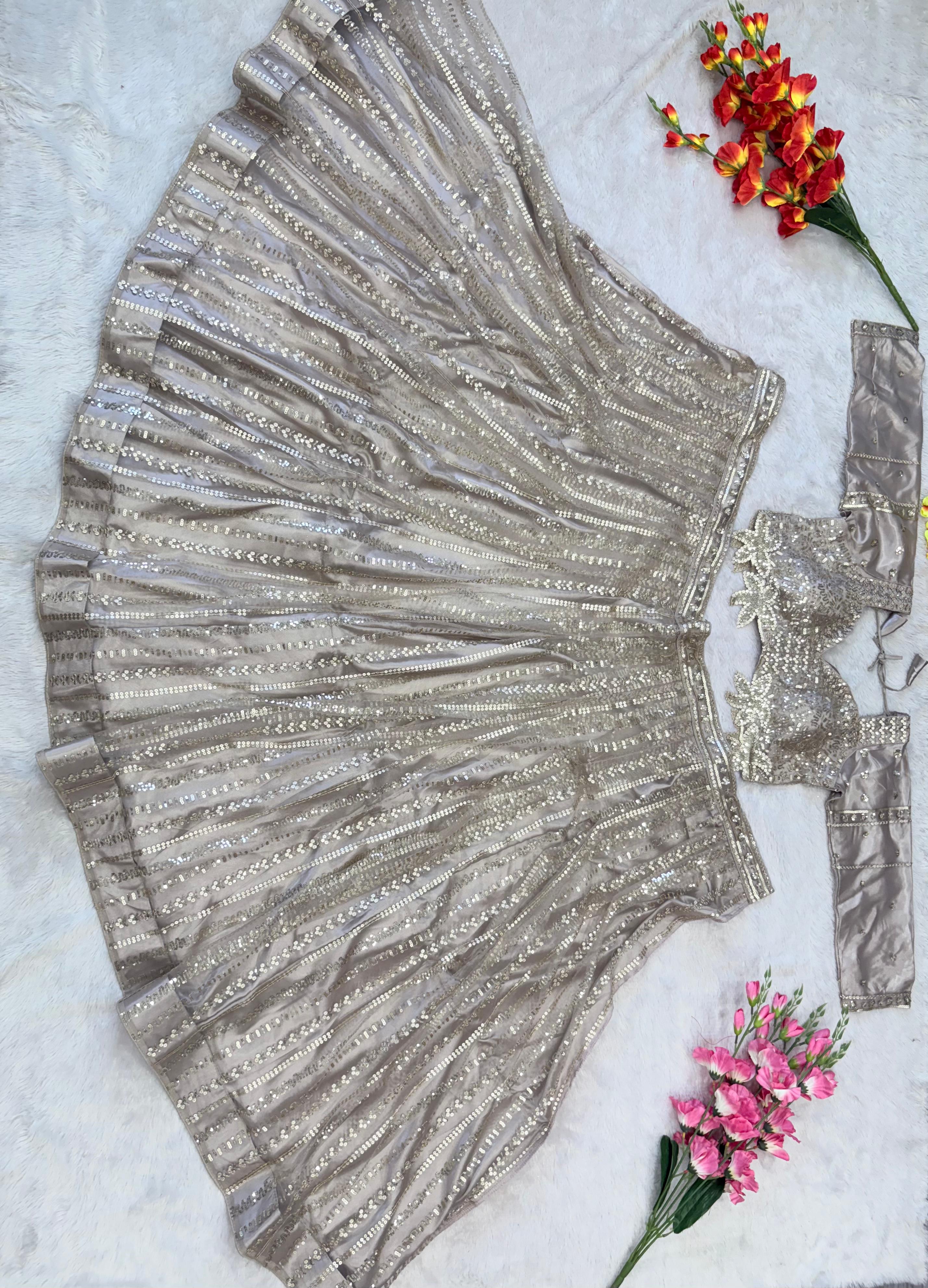 Most Trending Fish Cut Style Lehenga Choli With Zari Work