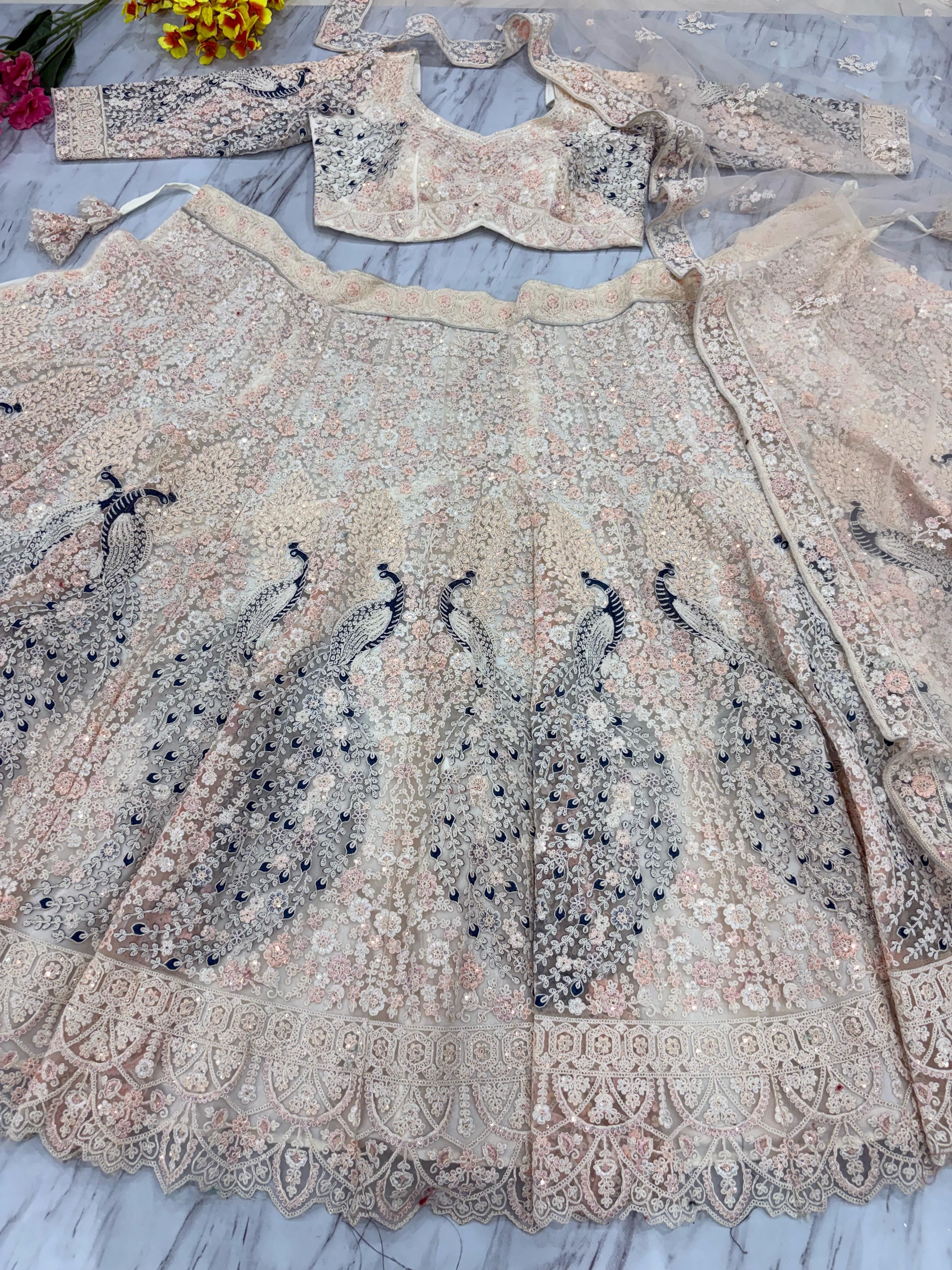 Beautiful Most Trending Lehenga Choli With Thread Embroidery