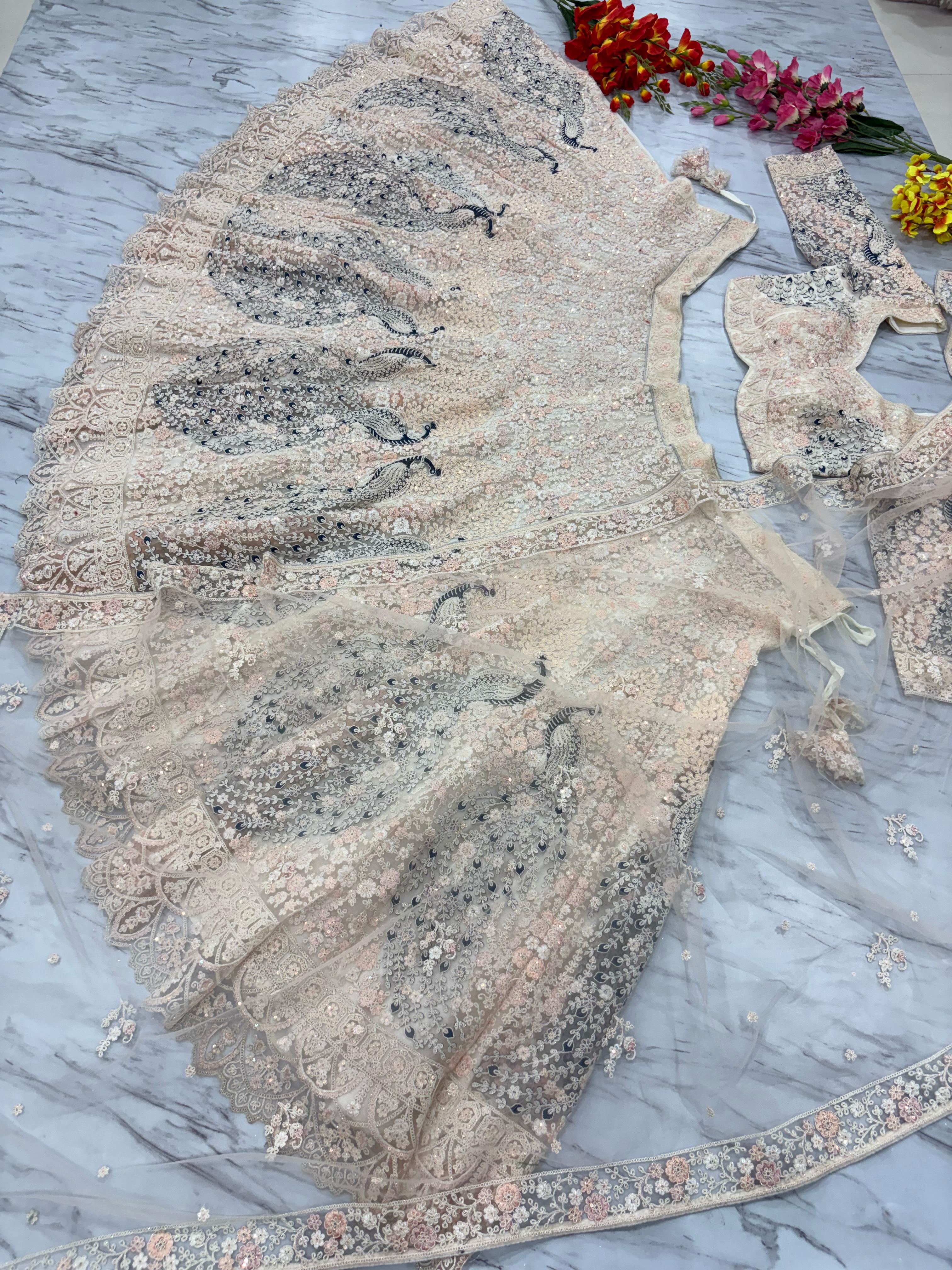 Beautiful Most Trending Lehenga Choli With Thread Embroidery