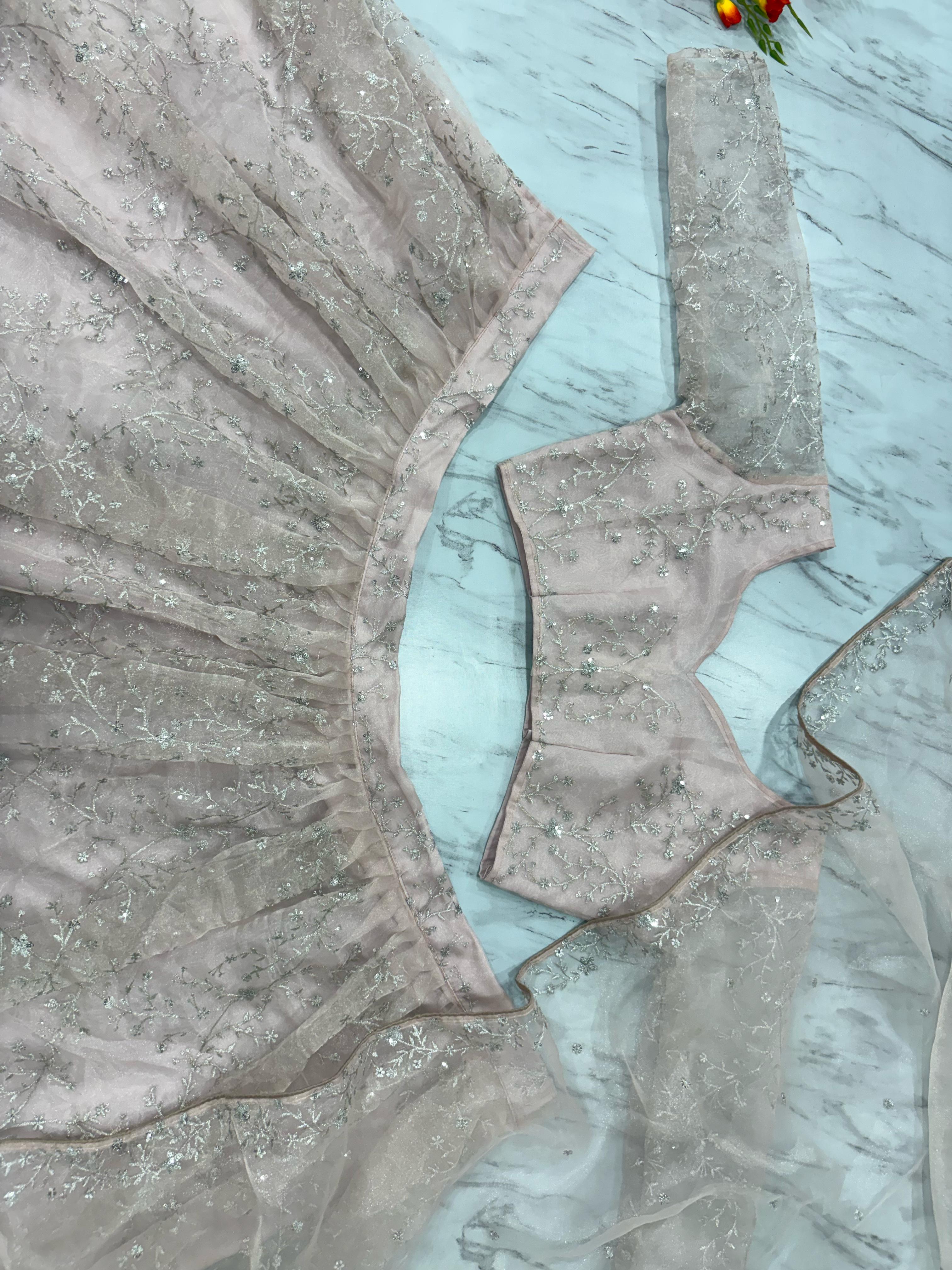 Designer Party Wear Lehenga Choli With Beautiful Thread Embroidery