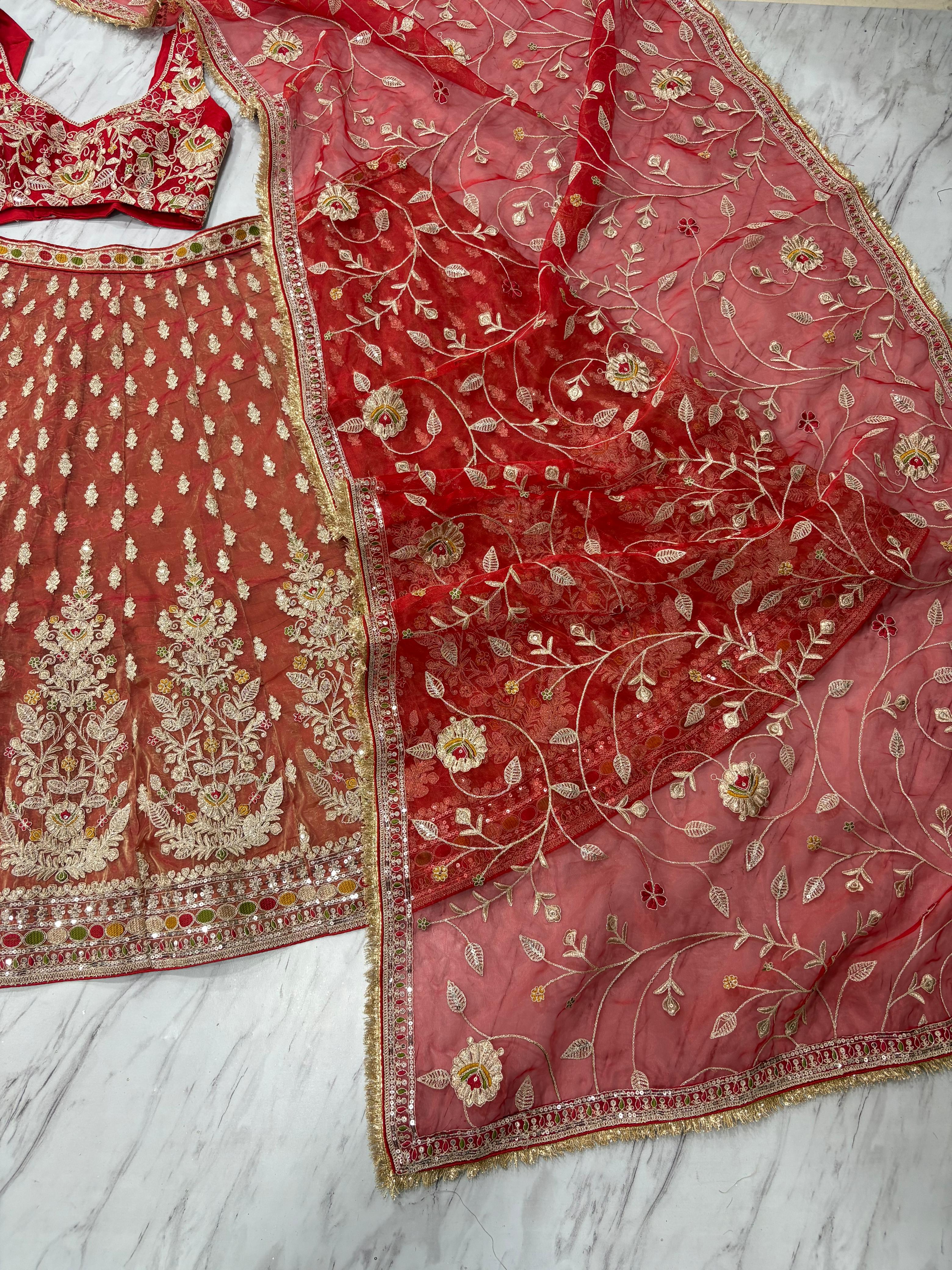 Most Beautiful Latest Designer Lehenga Choli With Beautiful Embroidery