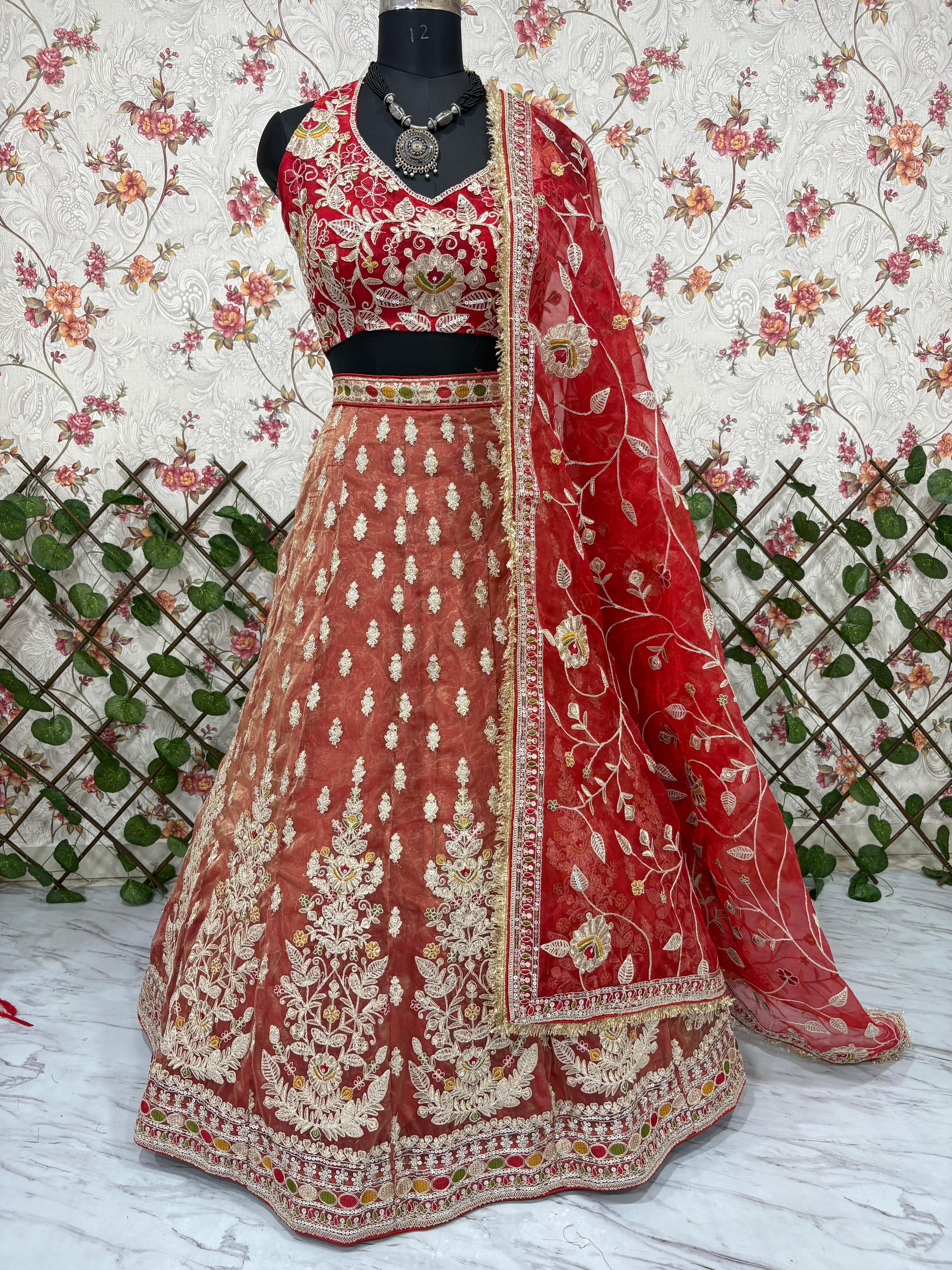 Most Beautiful Latest Designer Lehenga Choli With Beautiful Embroidery