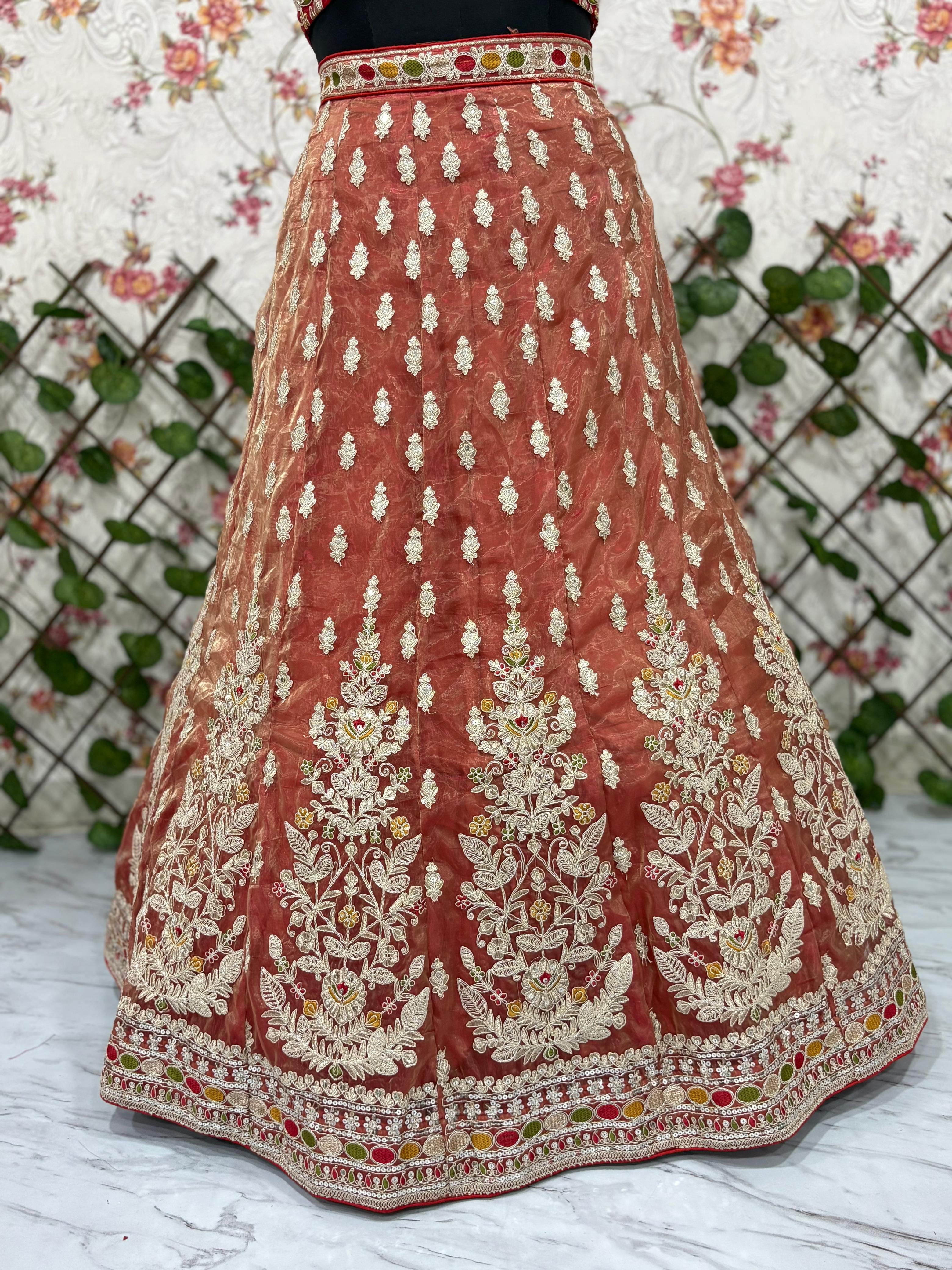 Most Beautiful Latest Designer Lehenga Choli With Beautiful Embroidery