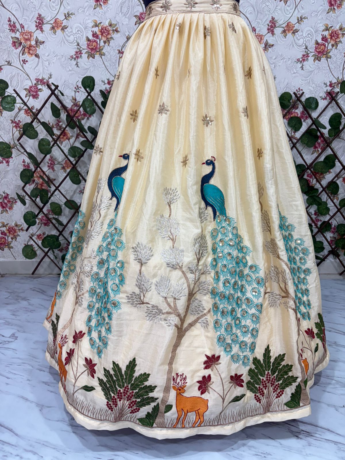 Designer Lehenga Choli With Beautiful Multi Thread Embroidery