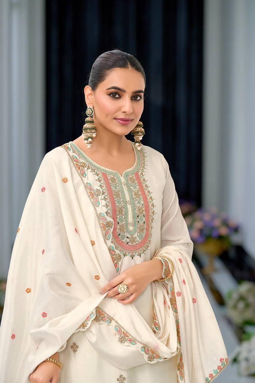 Designer Party Wear Look Fancy Top-Dupatta And Sharara