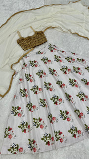 Party Wear Lehenga Choli With Digital Print