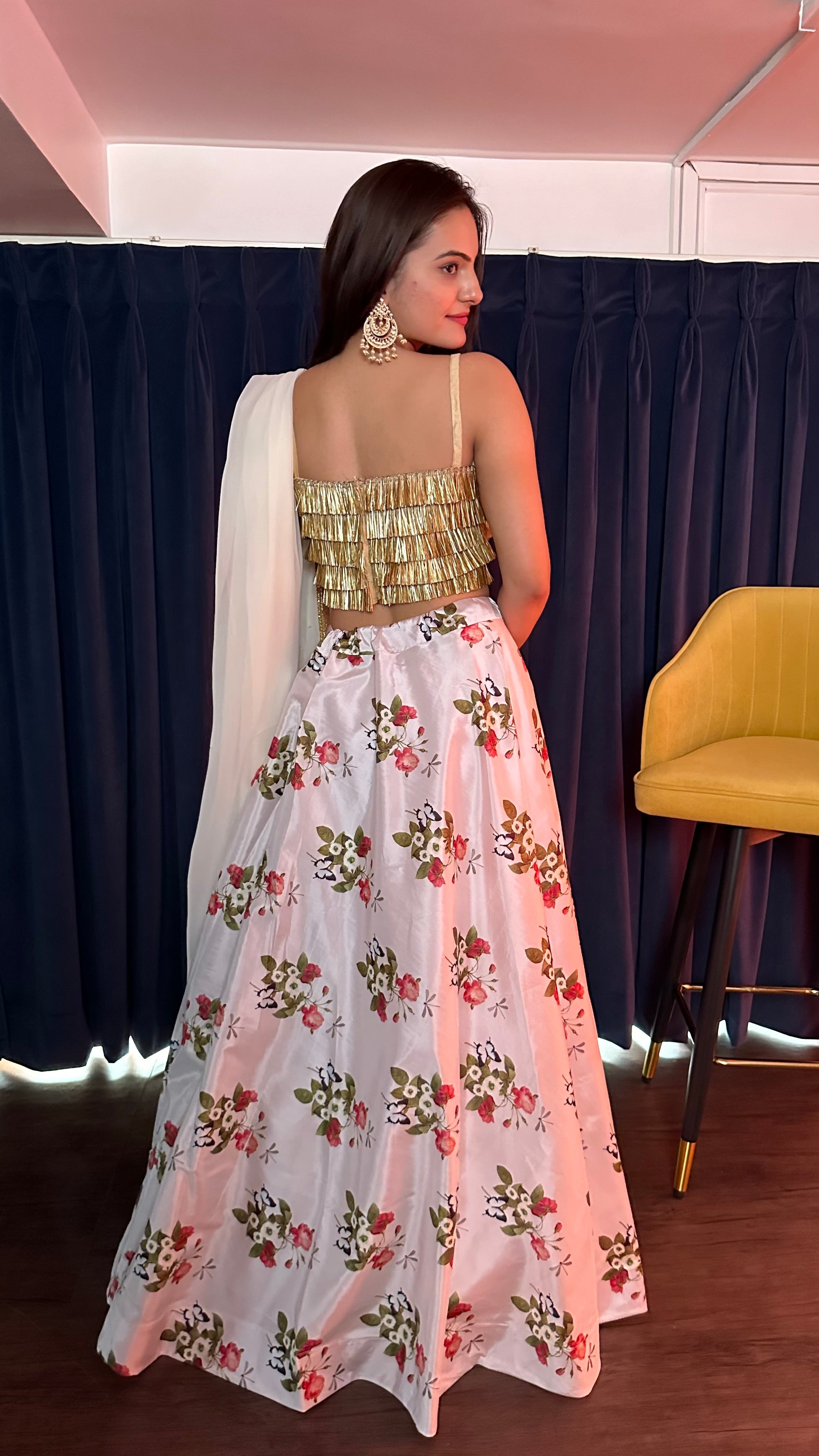 Party Wear Lehenga Choli With Digital Print