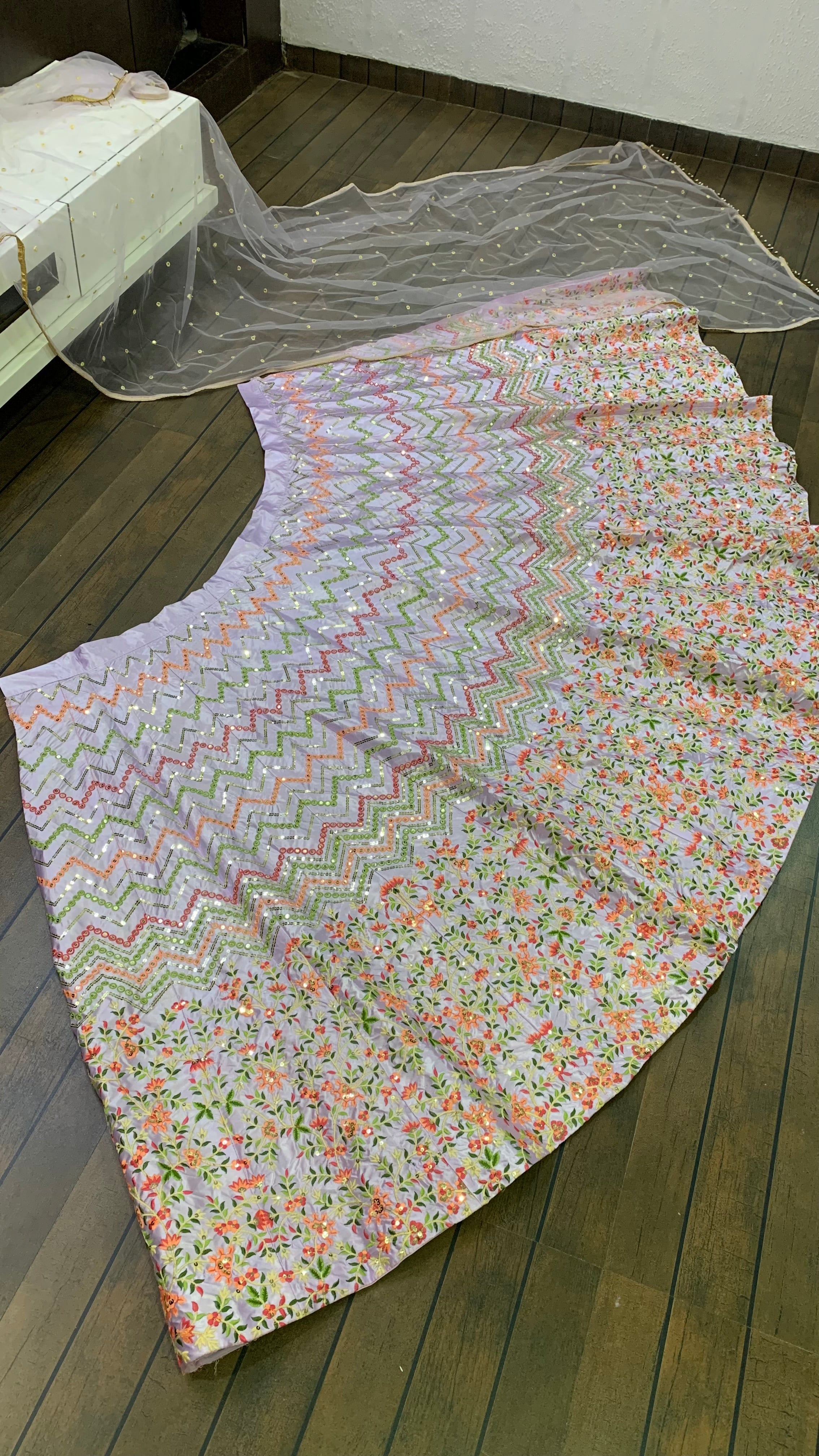 Party Wear Designer Lehenga Choli With Sequence & Thread Work