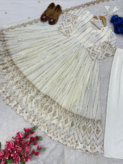 Beautiful Party Wear Gown Pent And Dupatta