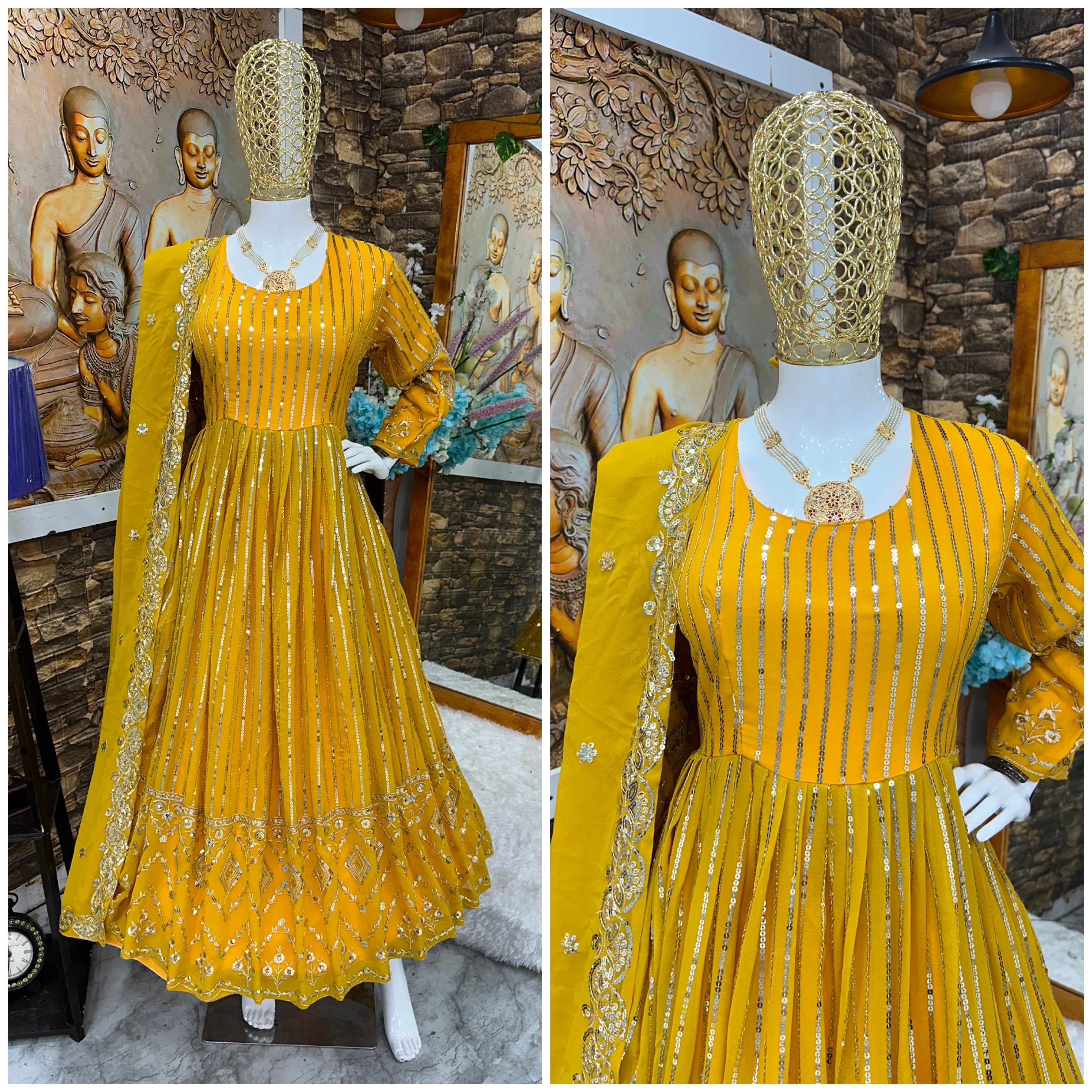 Beautiful Party Wear Gown Pent And Dupatta