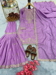 Designer Party Wear Look Top Plazzo & Fancy Dupatta