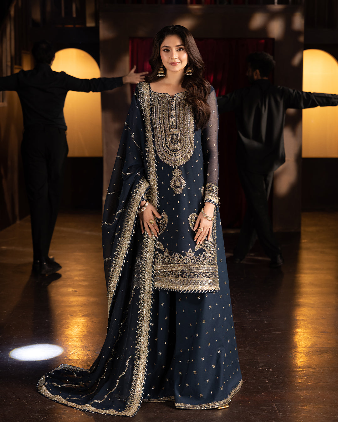Beautiful Top-Sharara And Dupatta With Embroidery Sequence Work