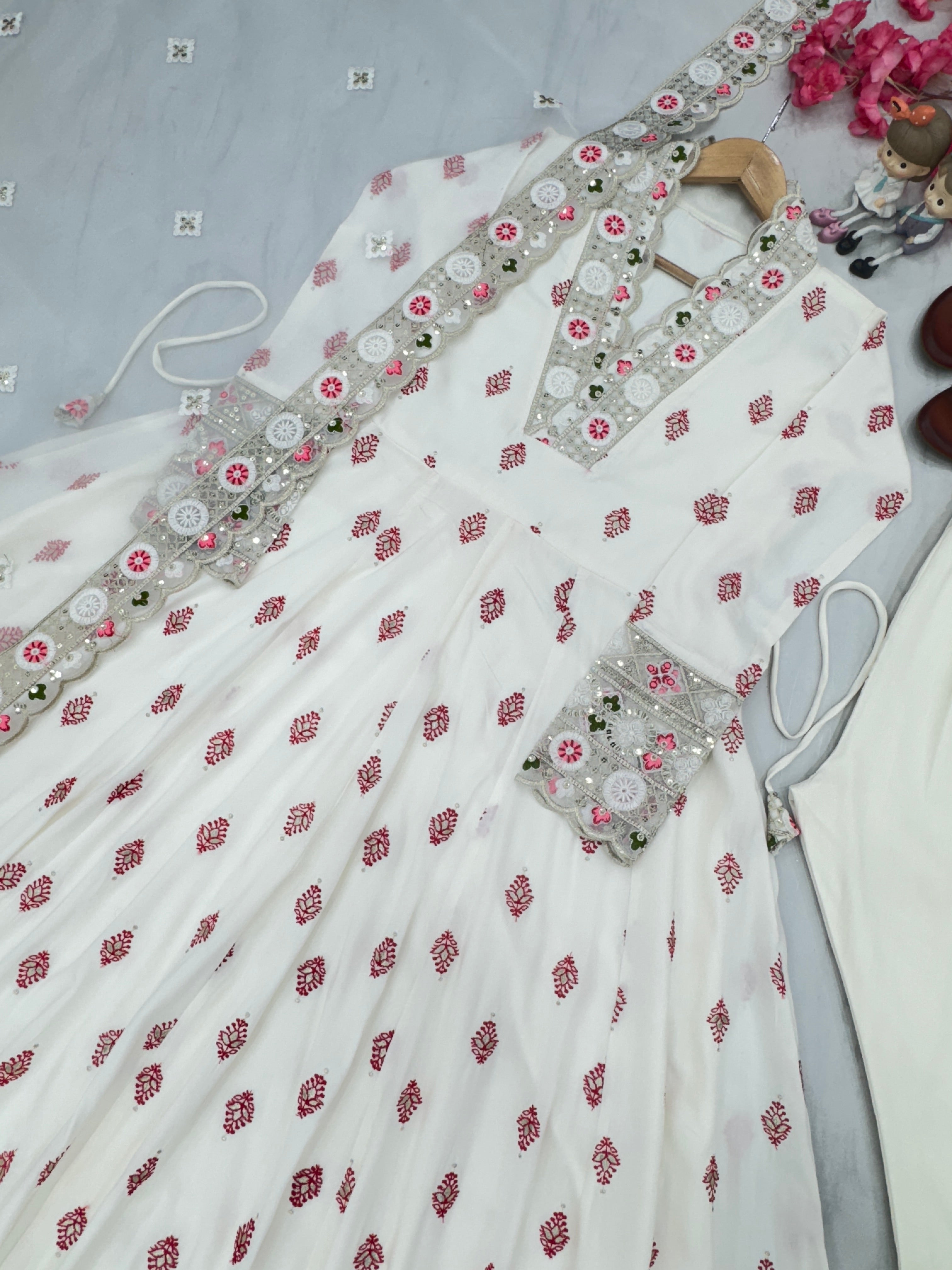 Beautiful Anarkali Gown, Dupatta & Bottom Set