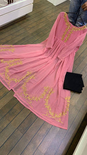 Party Wear Designer Gown & Pent With Sequence & Zari Work