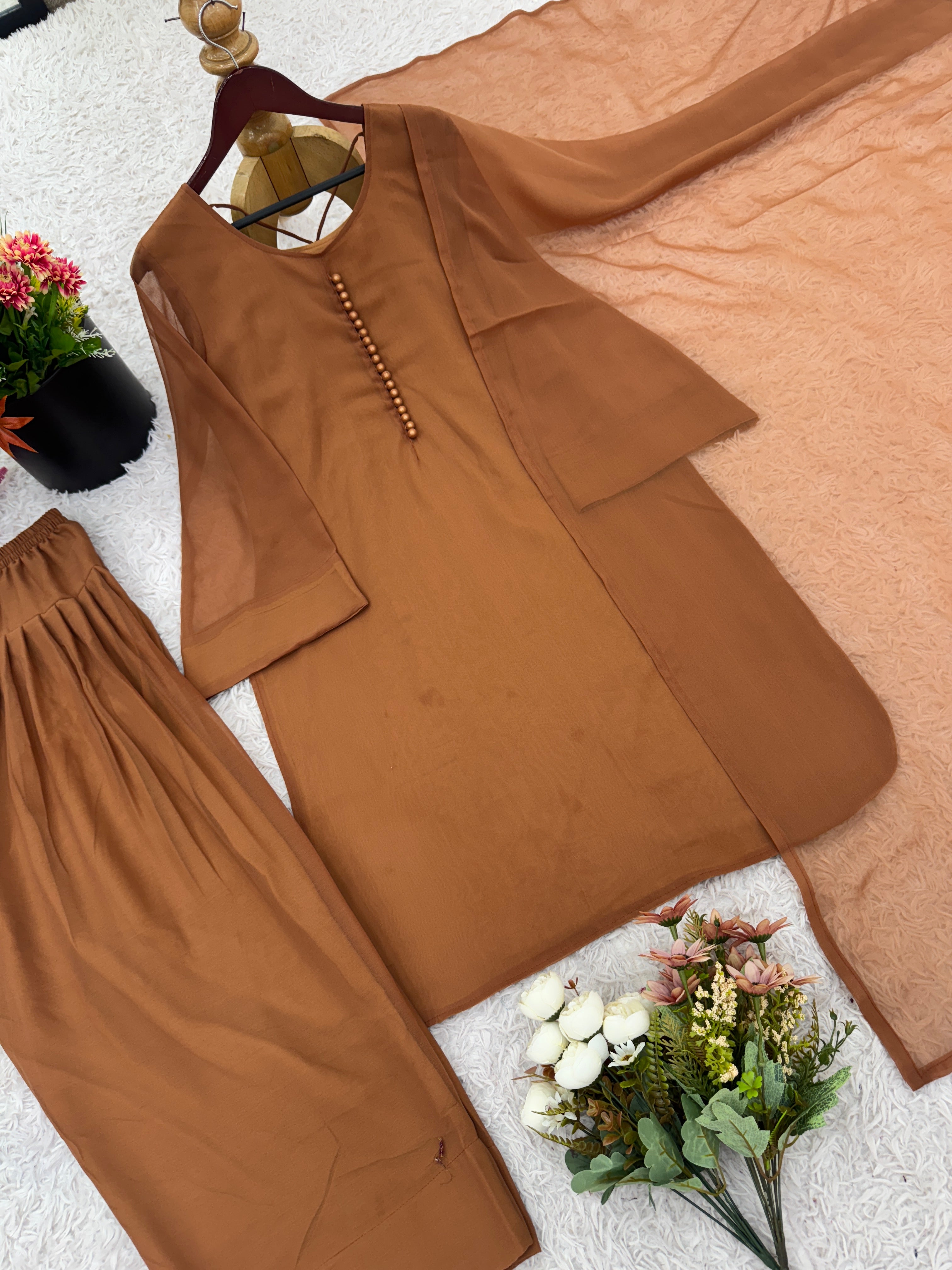 Party Wear Designer Top-Bottom And Beautiful Dupatta