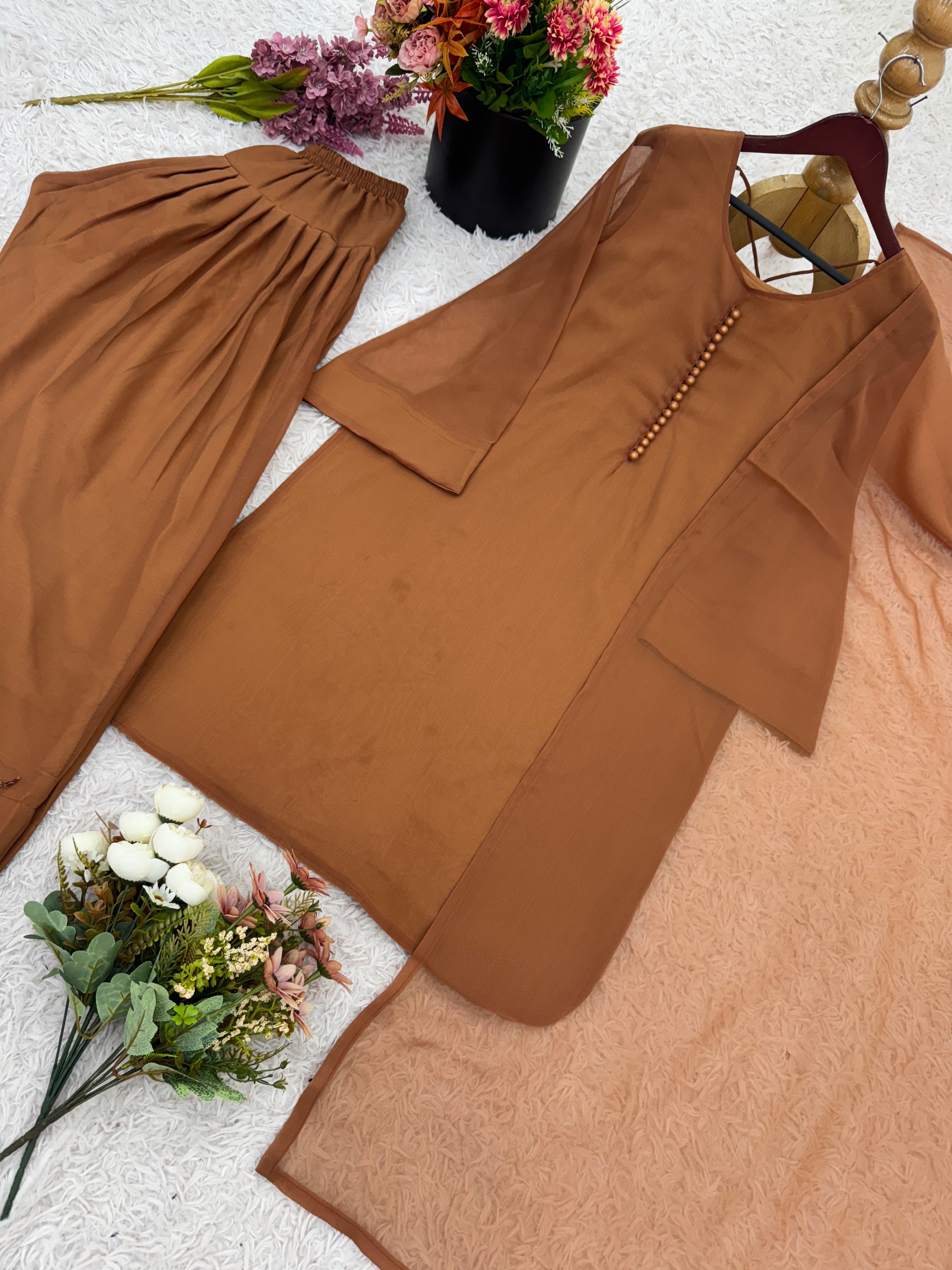 Party Wear Designer Top-Bottom And Beautiful Dupatta