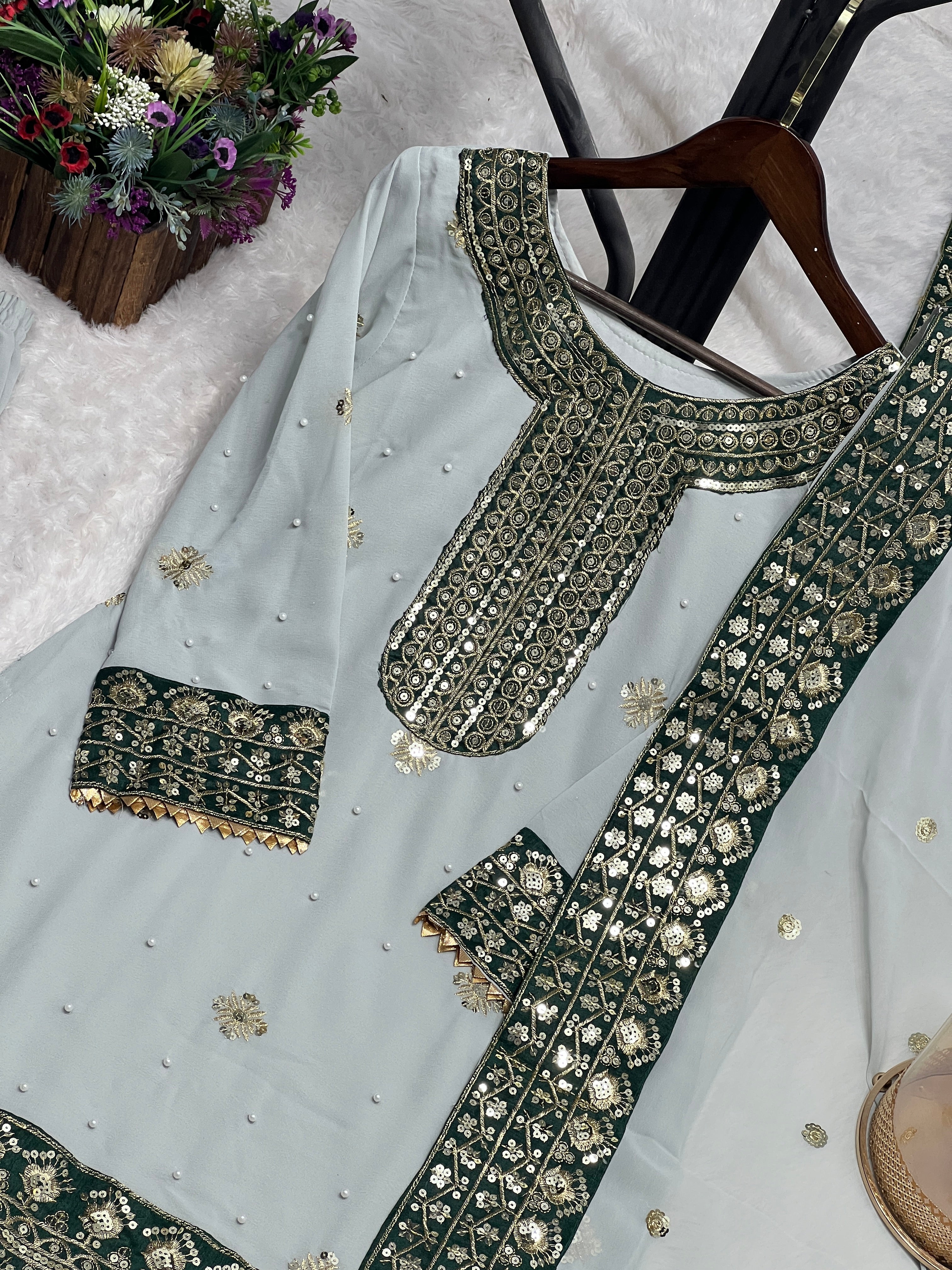 Party Wear Designer Top-Bottom And Beautiful Dupatta