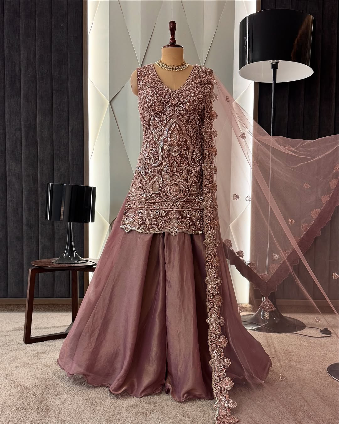 Designer Party Wear Top-Bottom And Beautiful Dupatta