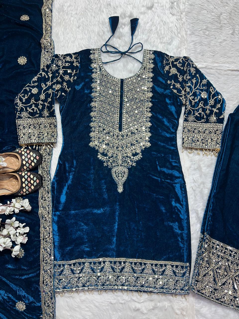 Party Wear Designer Suit Pent And Beautiful Dupatta
