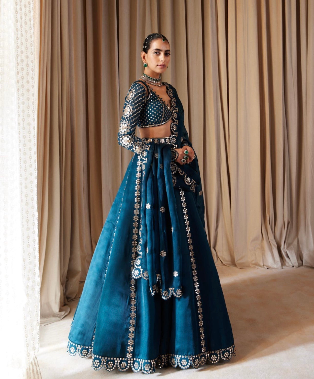 Party Wear Lehenga Choli With Sequence & Zari Work