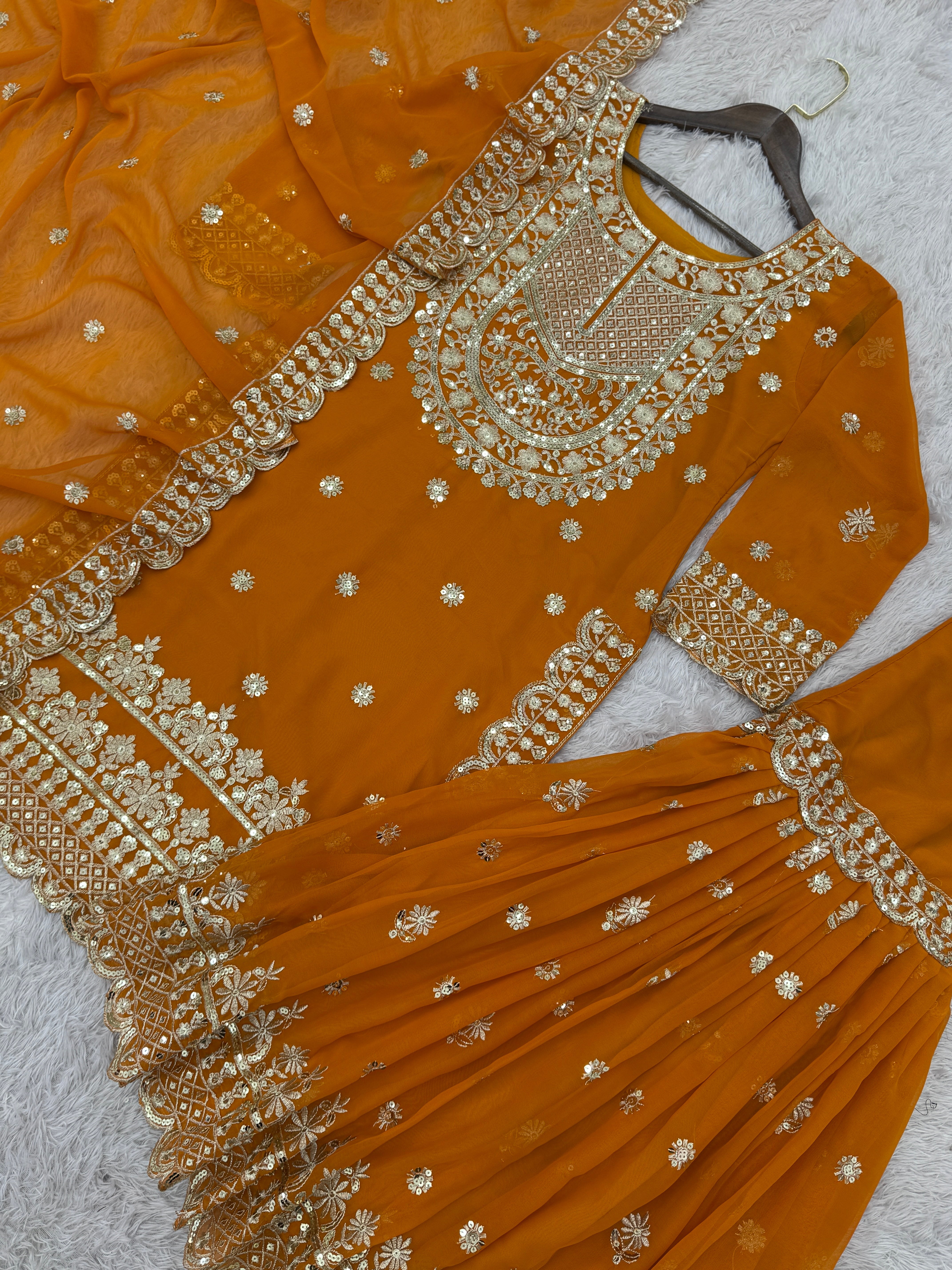 Party Wear Designer Top Bottom And Beautiful Dupatta