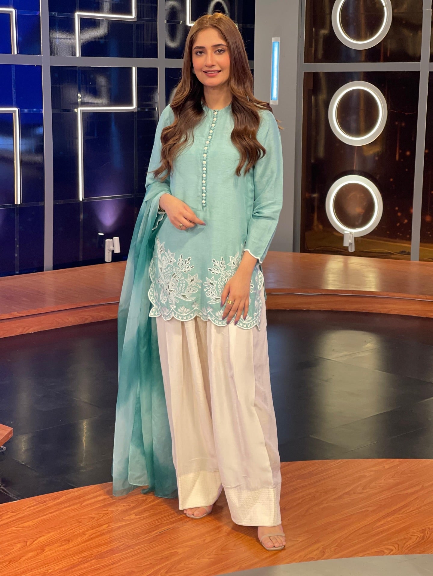 Designer Top-Bottom And Dupatta With Embroidery Work